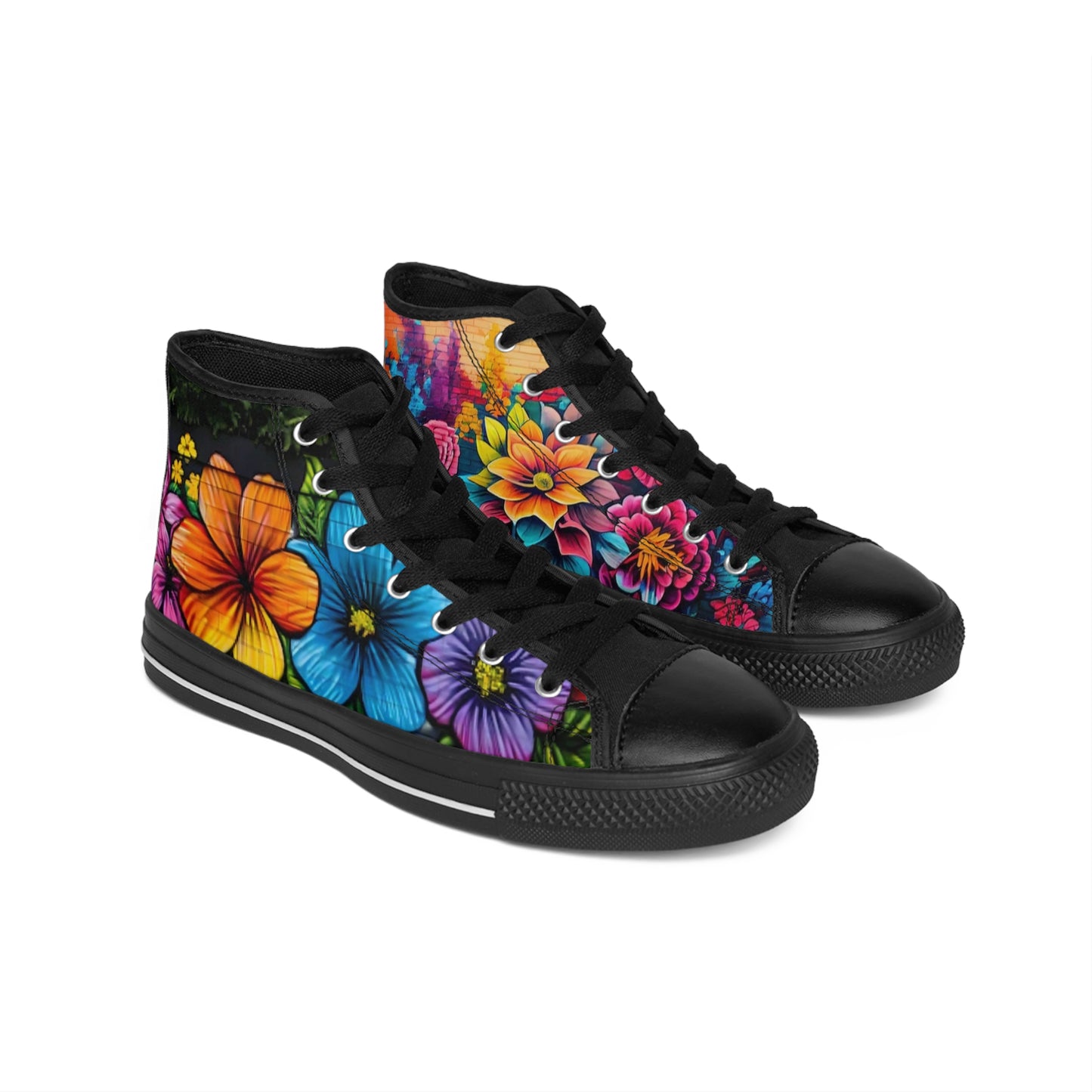 Floral High Top Sneakers