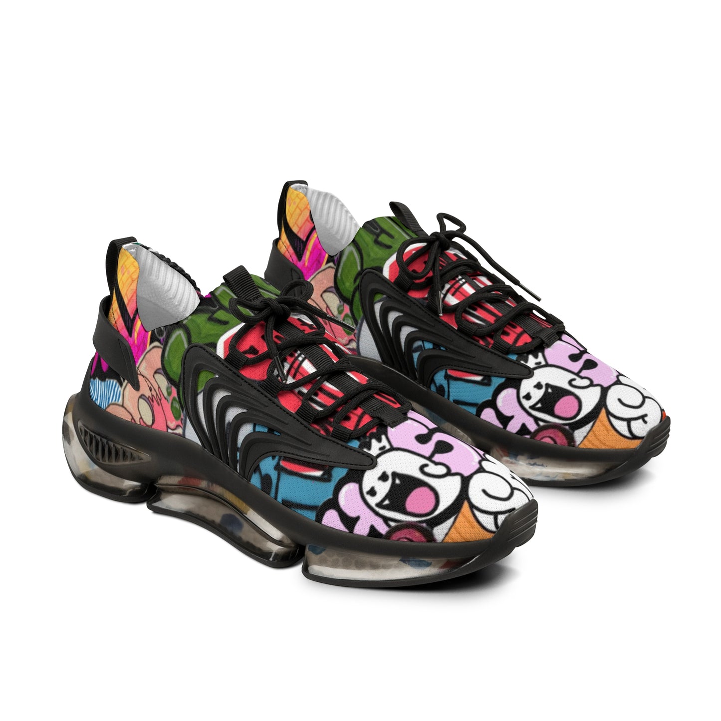 Colorful Men's Mesh Sneakers for Trendy Casual Wear, Street Style Shoes, Athletic Footwear, Unique Gift for Fashion Lovers