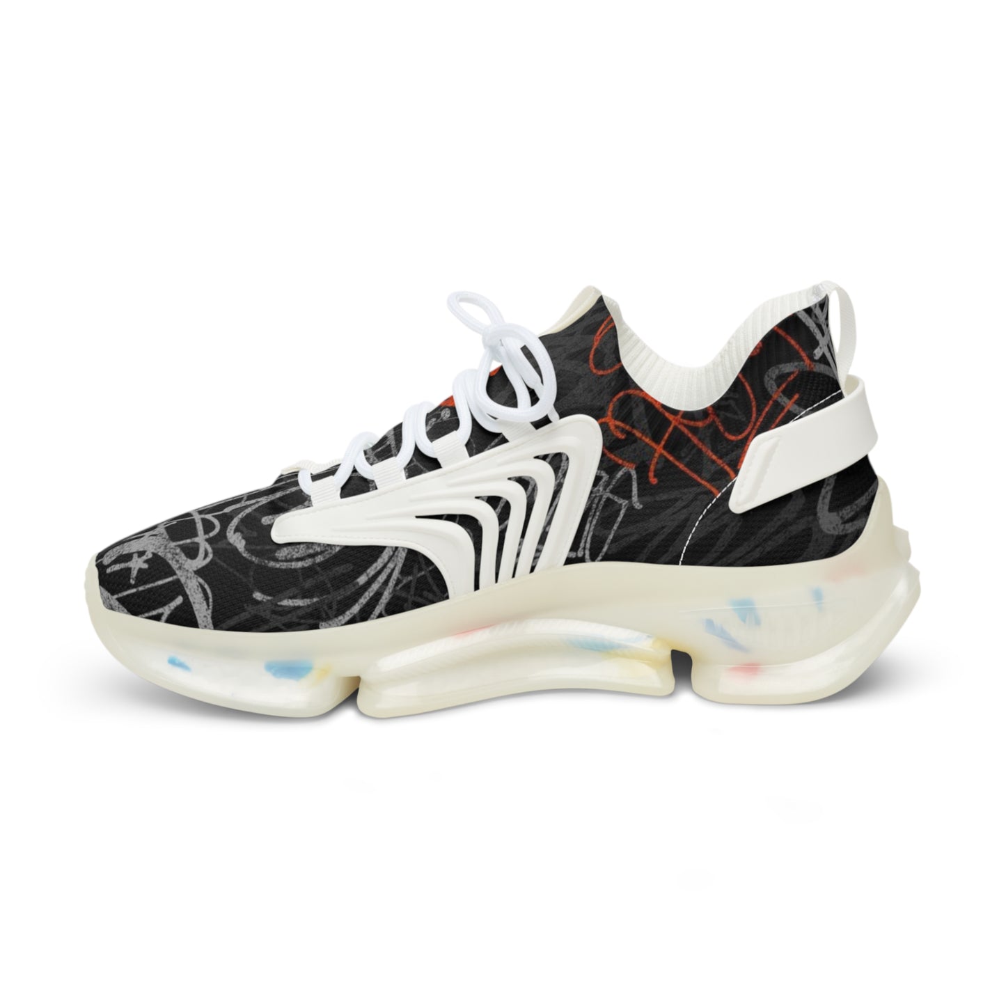 Mesh Sneakers - Graffiti Style Men's Shoes