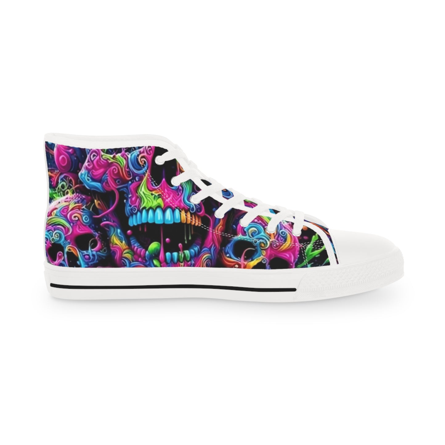 Men's Colorful High Top Sneakers, Trendy Streetwear, Vibrant Art Sneakers, Cool Gift for Him, Funky Casual Shoes