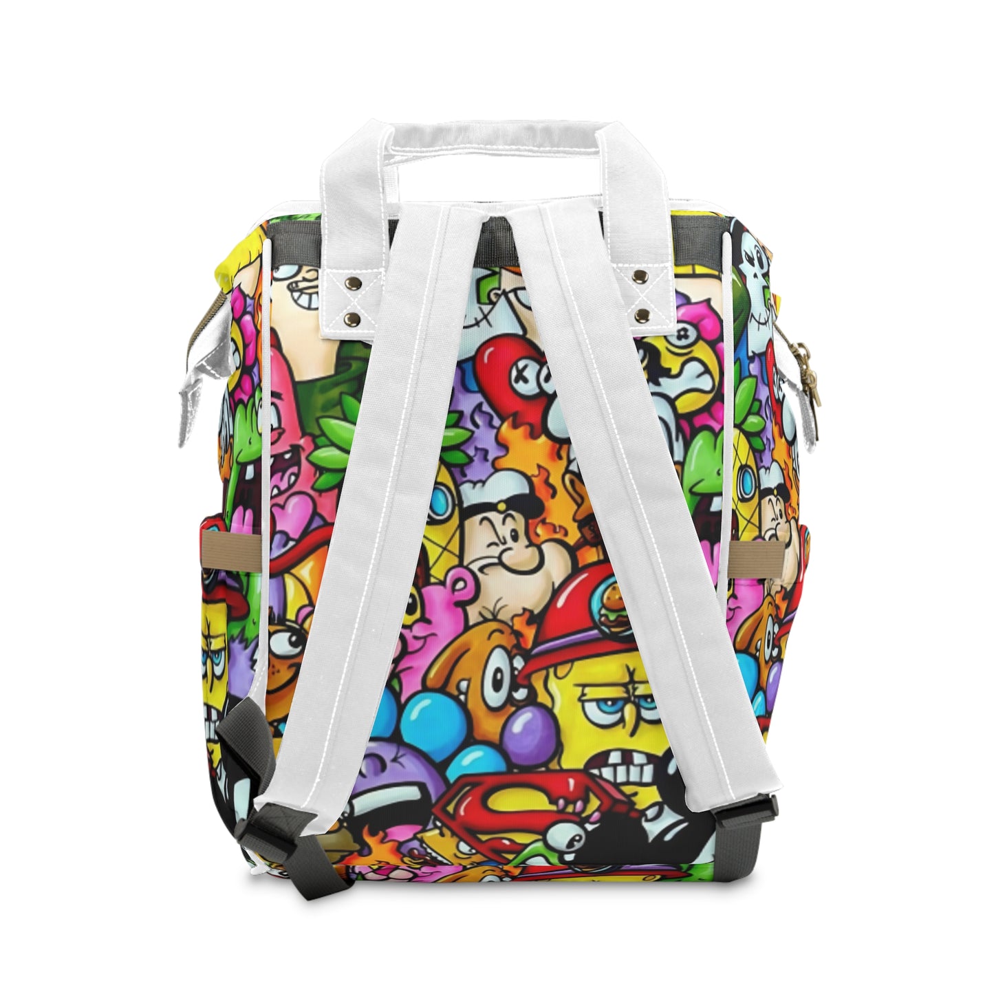 Colorful Cartoon Diaper Backpack, Fun Baby Bag, Multi-Use Diaper Bag, Stylish Mom Backpack, Great for Baby Showers, Travel & Daily Use