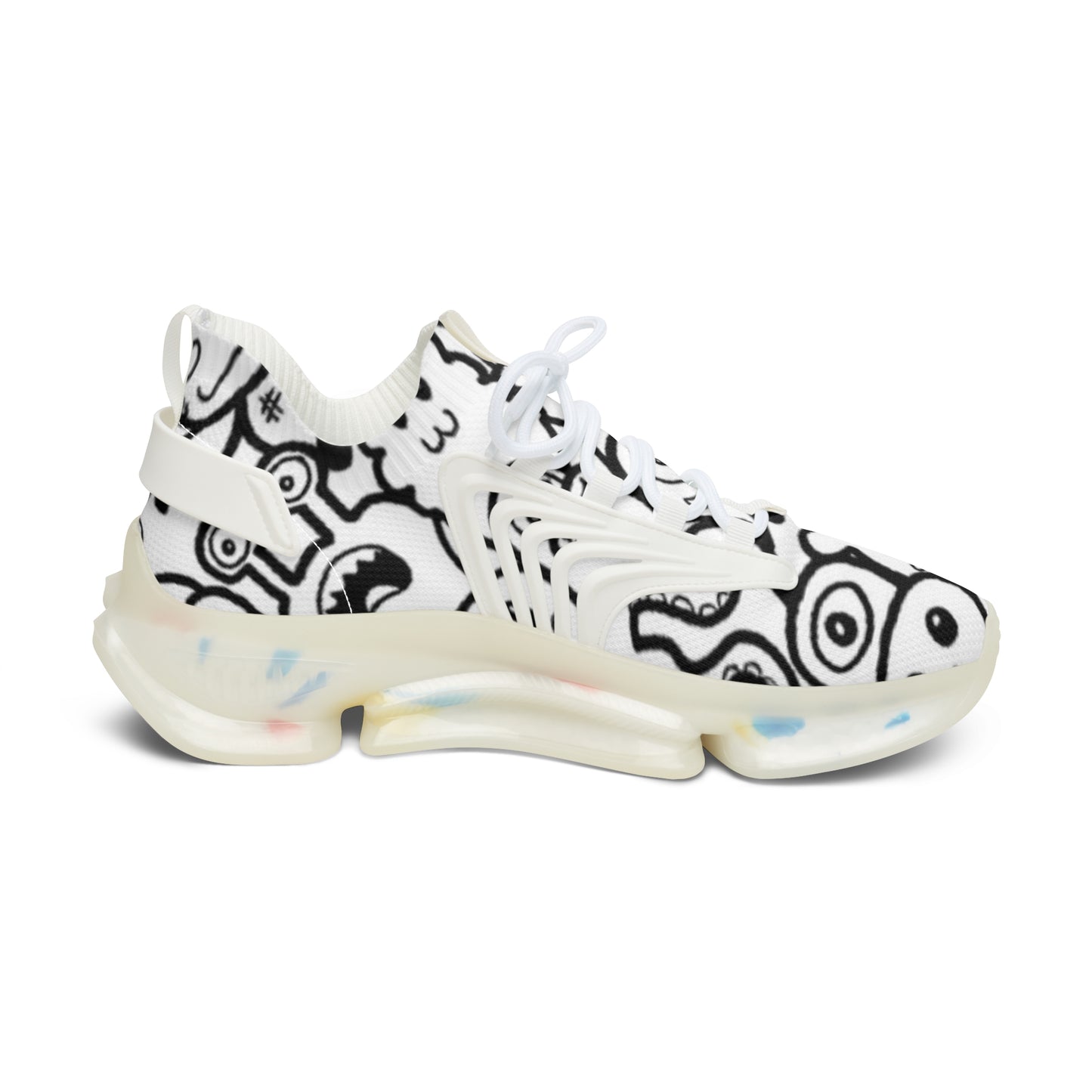 Trendy Women's Mesh Sneakers - Comfortable Athletic Shoes, Casual Footwear, Graphic Print Sneakers, Stylish Sports Shoes, Gift for Her