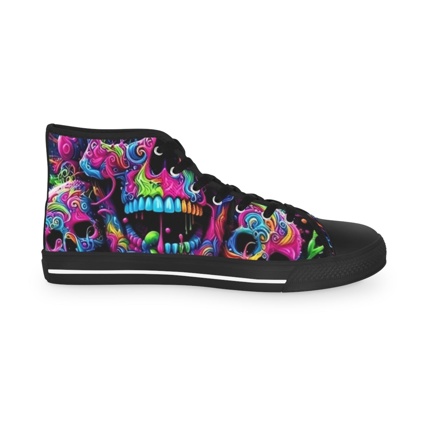 Men's Colorful High Top Sneakers, Trendy Streetwear, Vibrant Art Sneakers, Cool Gift for Him, Funky Casual Shoes