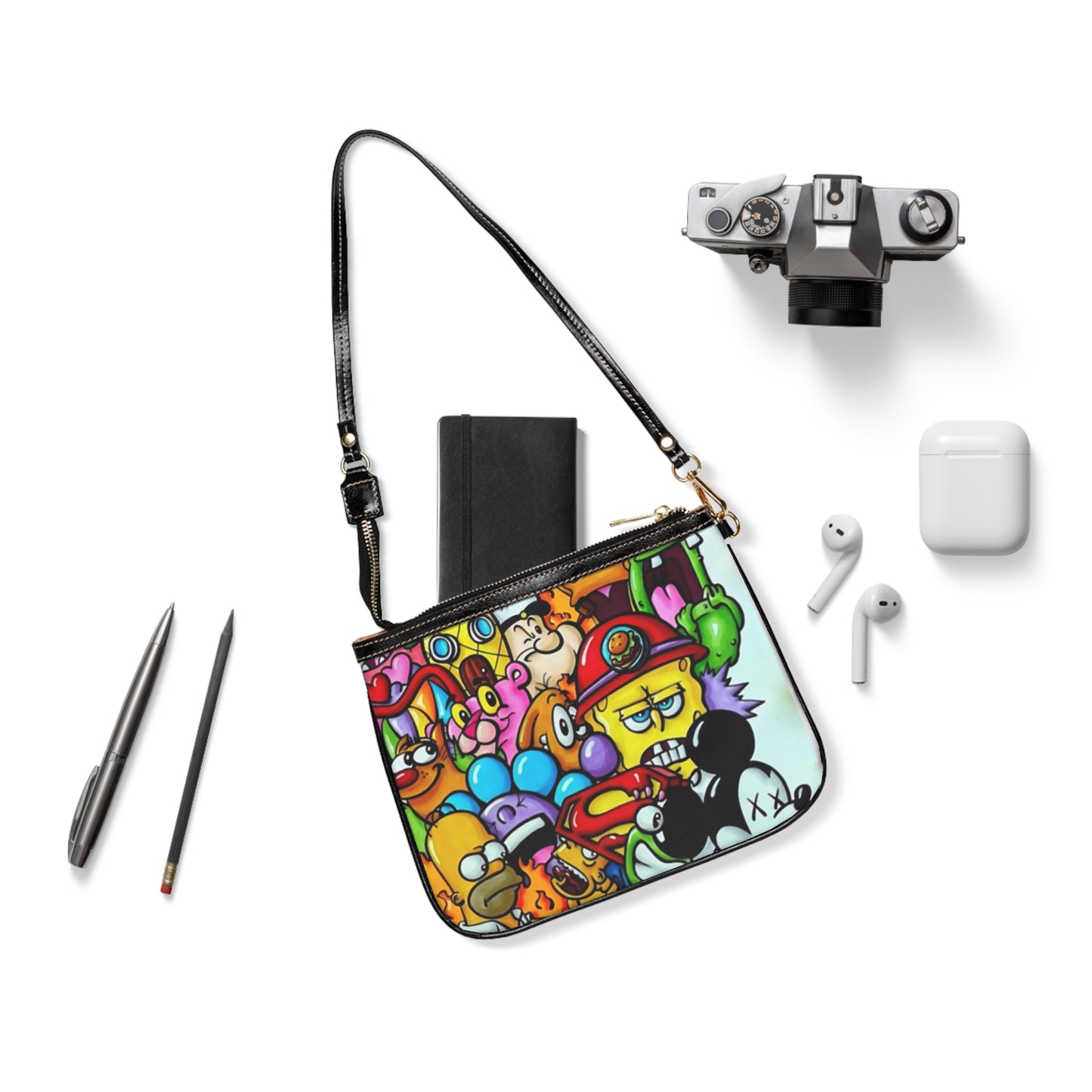 Colorful Cartoon Small Shoulder Bag, Fun Accessory, Everyday Use, Gift for Kids and Teens, Festival Outing Bag, Unique Fashion Statement