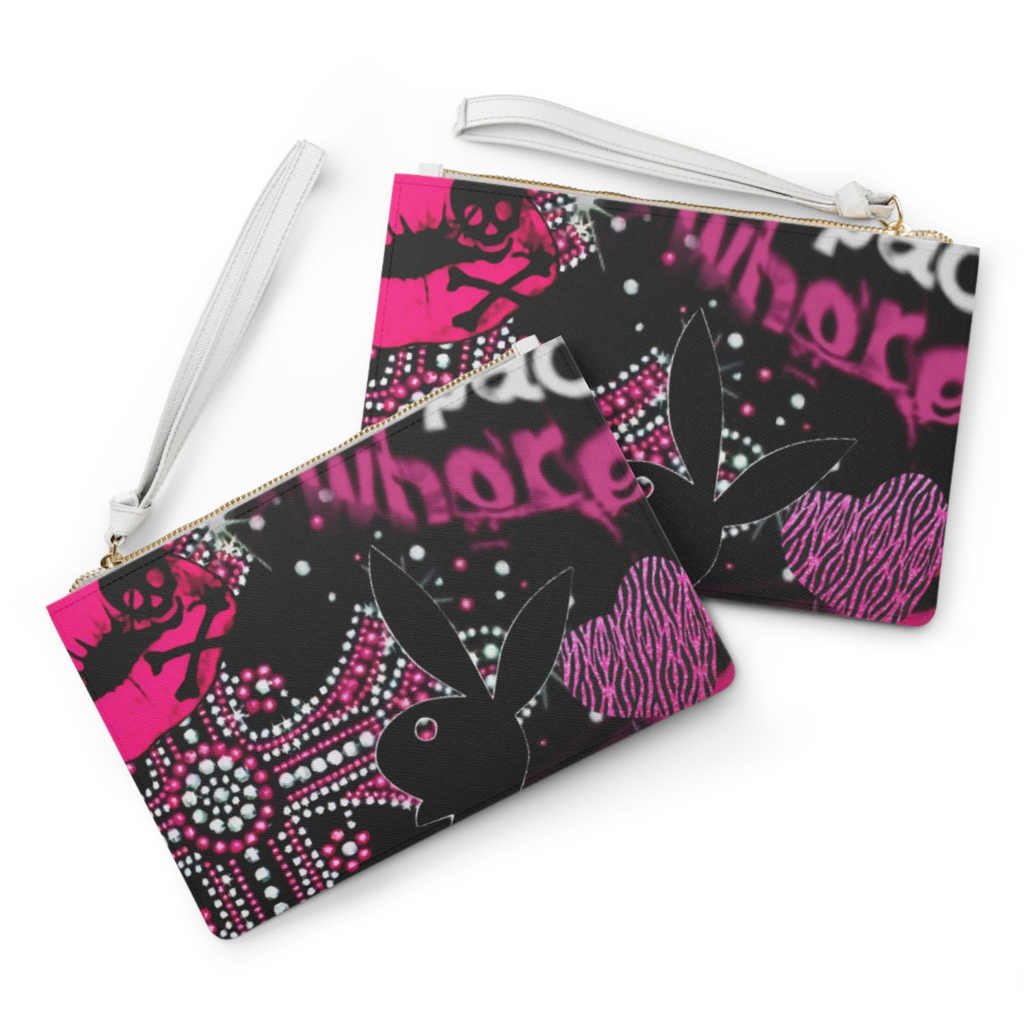 Bold Graphic Clutch Bag, Stylish Handbag for Night Out, Party Accessory, Makeup Organizer, Fun Gift for Her