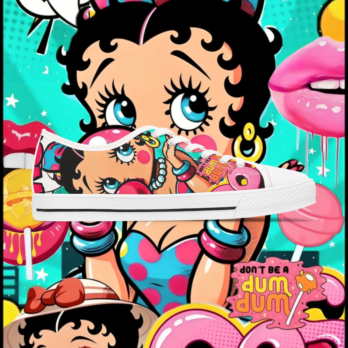 Women's Sneakers - Betty Boop Design