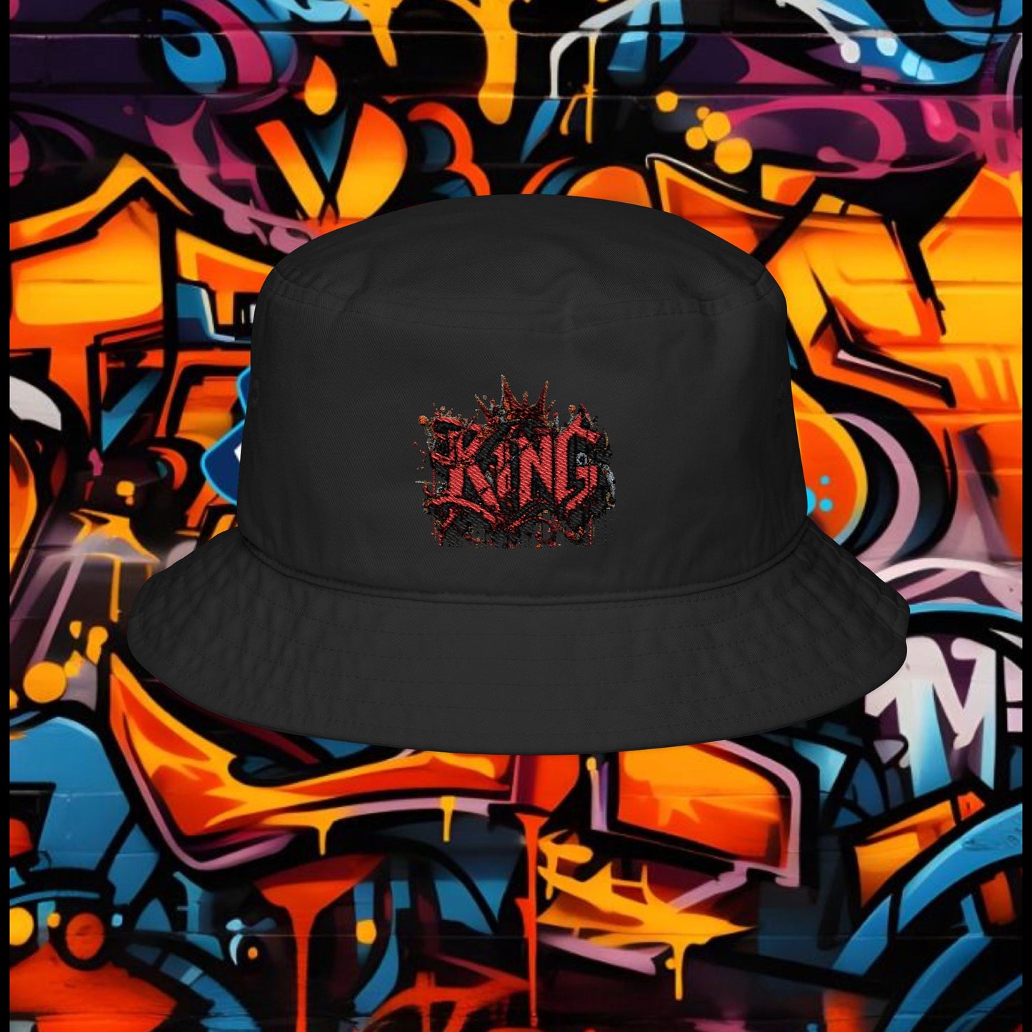 Embroidered Bucket Hat - King Design