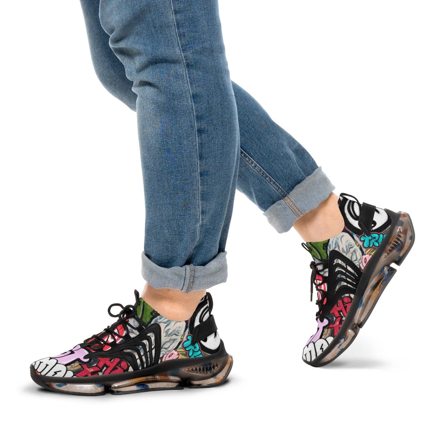 Colorful Men's Mesh Sneakers for Trendy Casual Wear, Street Style Shoes, Athletic Footwear, Unique Gift for Fashion Lovers