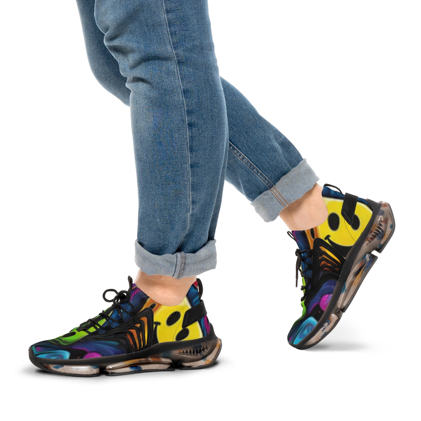 Roll the dice Men's Mesh Sneakers, Trendy Athletic Shoes, Colorful Casual Footwear, Statement Sneakers, Unique Sports Shoes