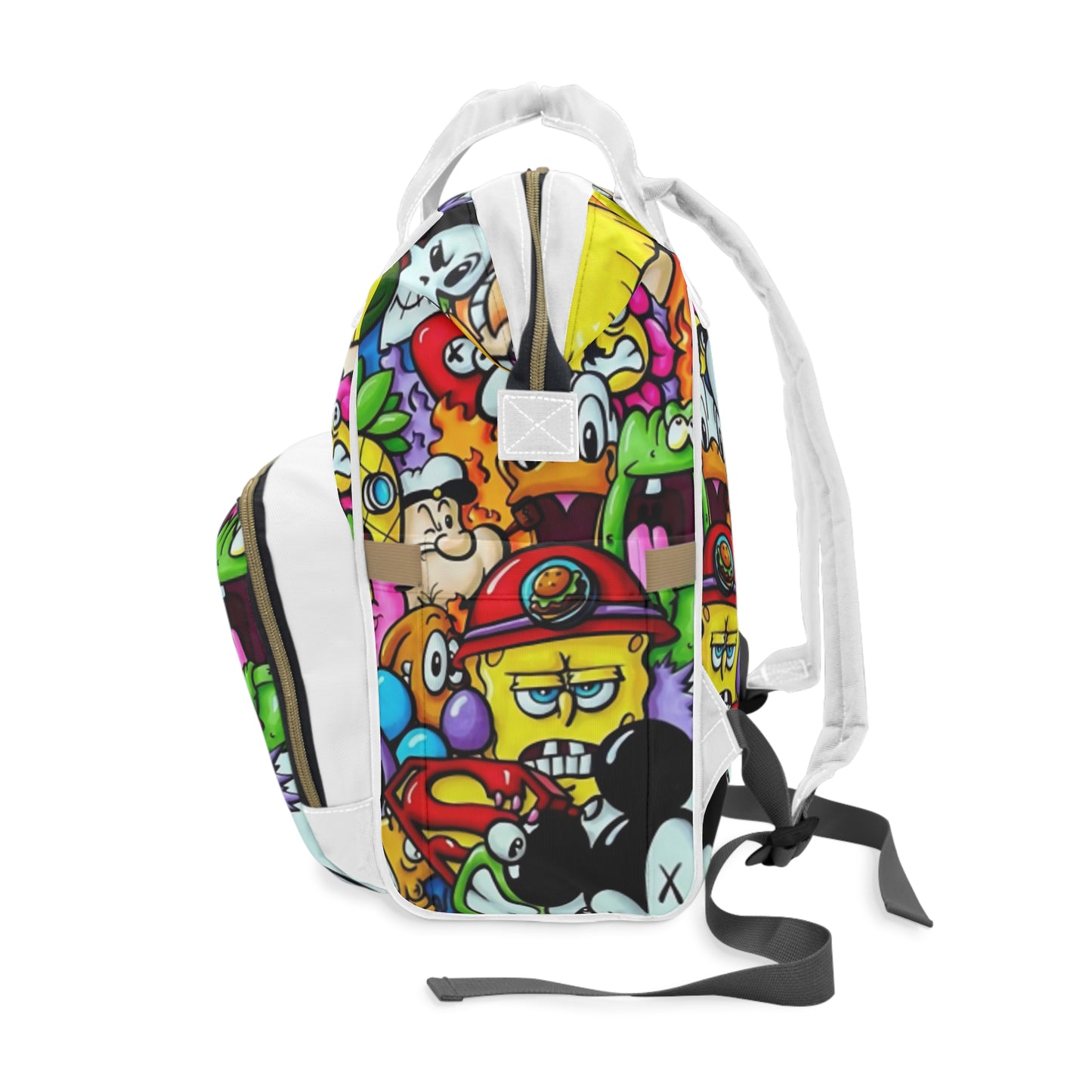 Colorful Cartoon Diaper Backpack, Fun Baby Bag, Multi-Use Diaper Bag, Stylish Mom Backpack, Great for Baby Showers, Travel & Daily Use