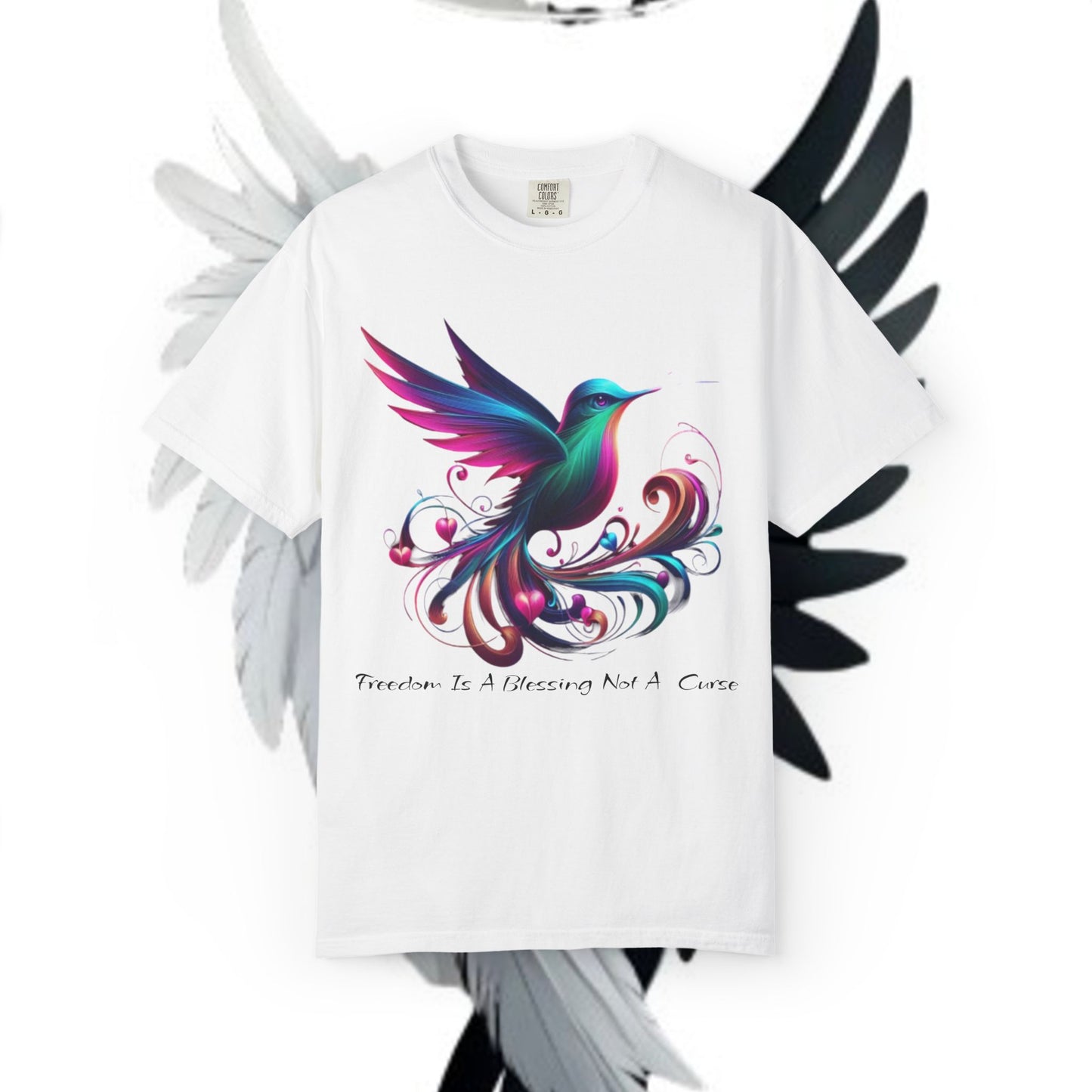 Garment-Dyed T-shirt - Freedom is a Blessing Design