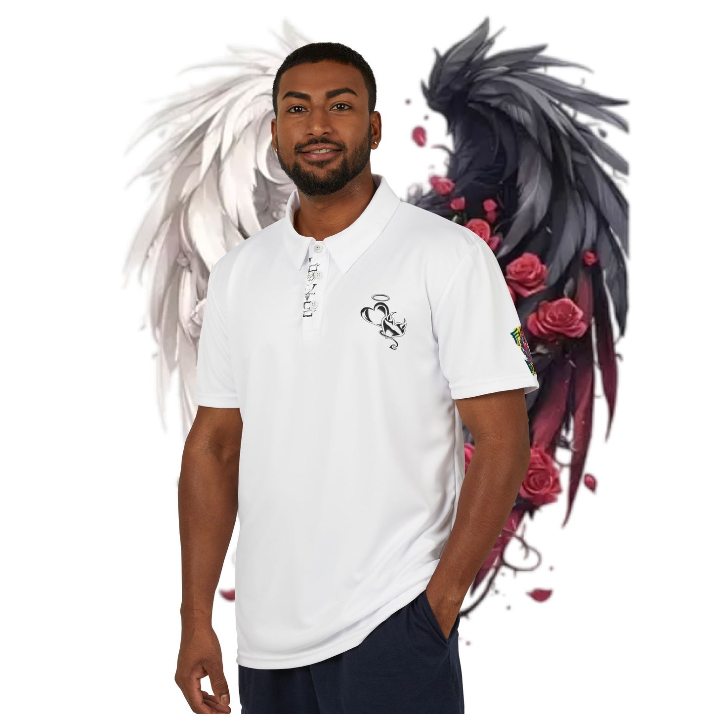 Unisex Polo Shirt - Fuck Love Graphic Tee