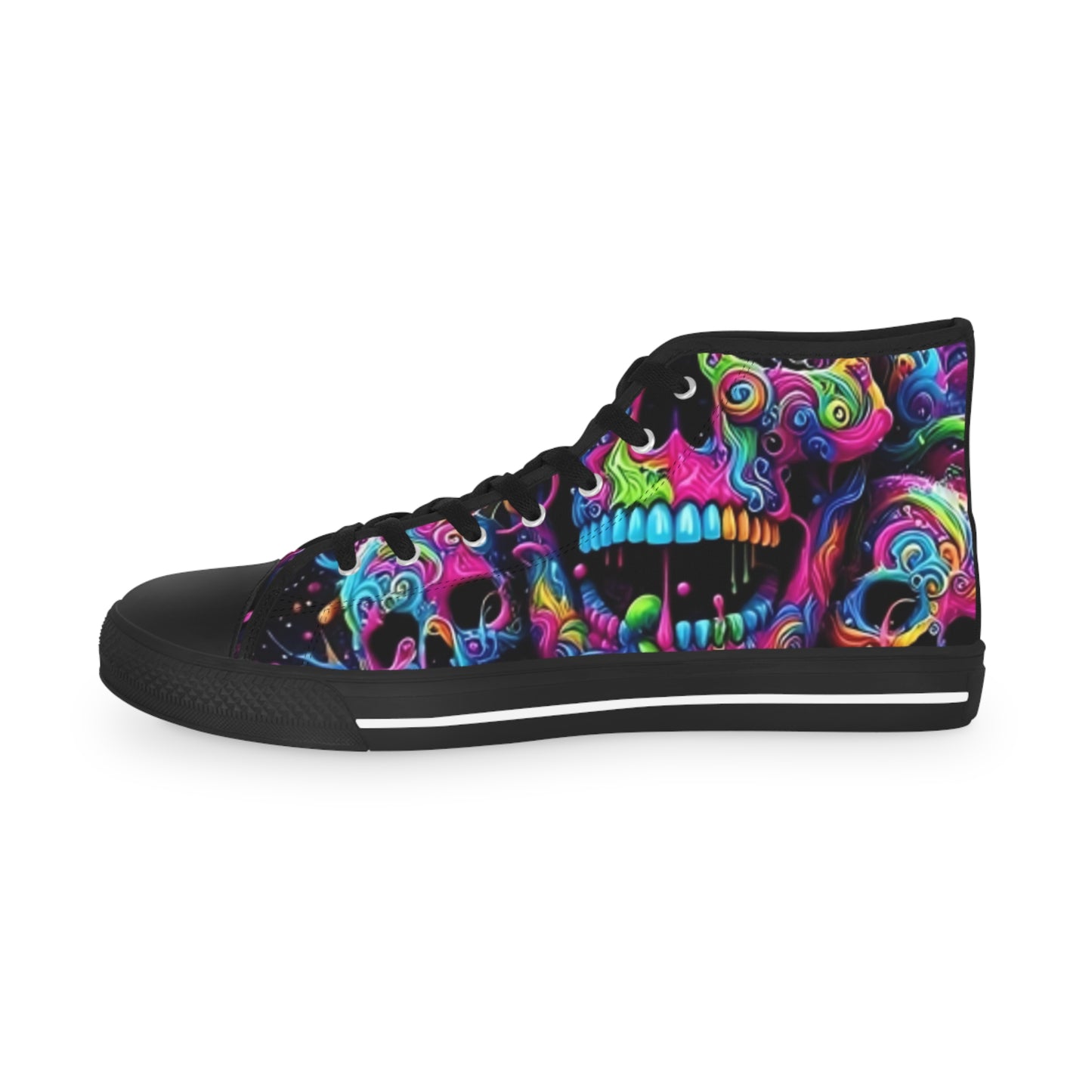 Men's Colorful High Top Sneakers, Trendy Streetwear, Vibrant Art Sneakers, Cool Gift for Him, Funky Casual Shoes