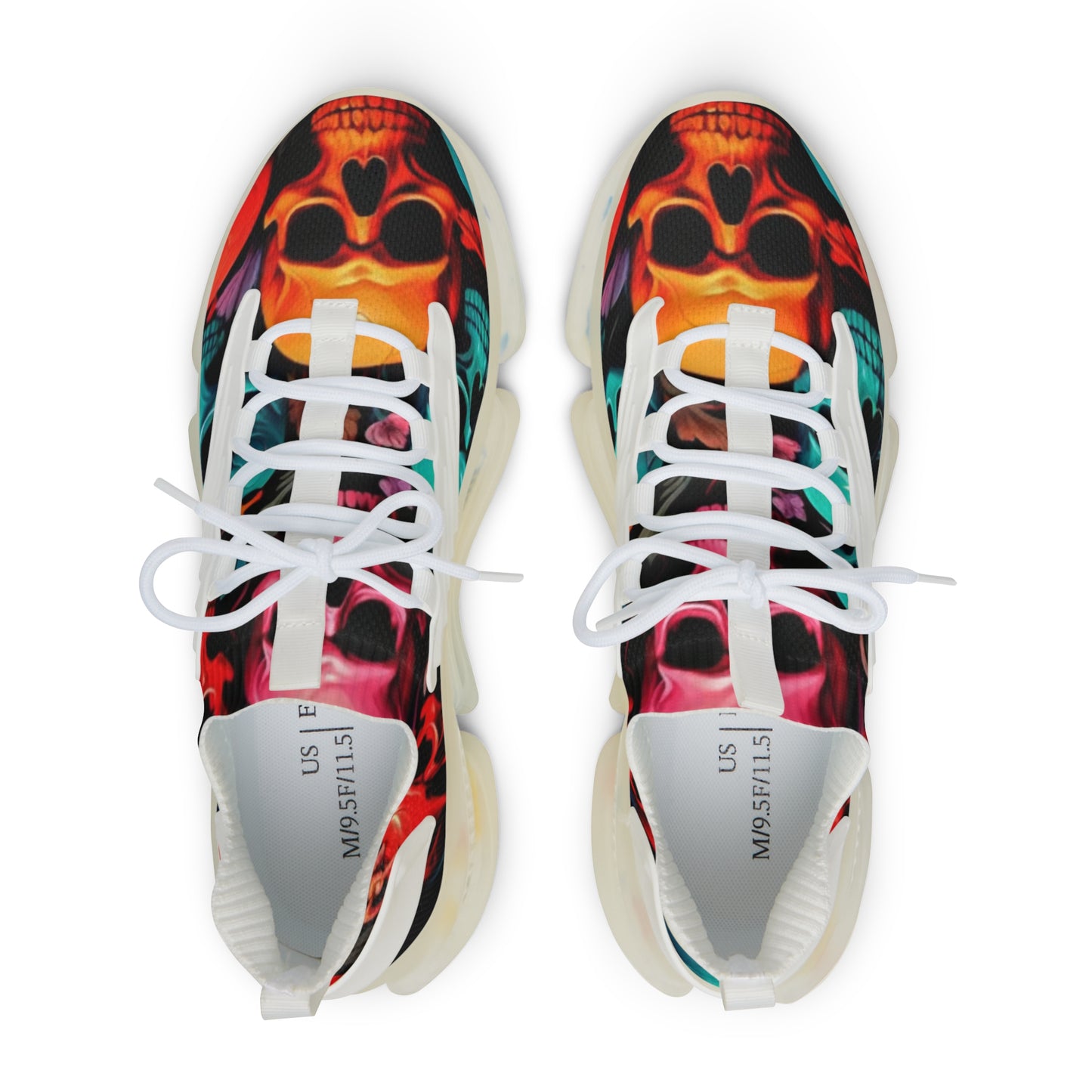 Vibrant Skull-Print Sneakers for Casual Style, Perfect for Men, Gift for Him, Cool Streetwear, Trendy Athletic Shoes