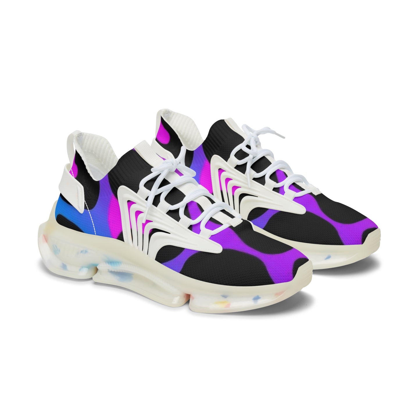 Trendy Women's Mesh Sneakers, Colorful Athletic Shoes, Stylish Walking Sneakers, Unique Sport Shoes, Fashion-forward Sneakers