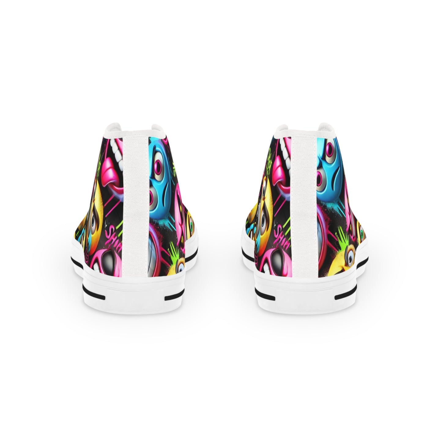 Vibrant High Top Sneakers, Colorful Sneakers for Men, Streetwear Style, Fun Gift for Him, Unique Casual Footwear
