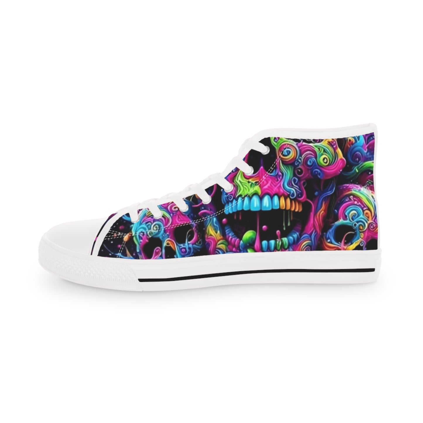 Men's Colorful High Top Sneakers, Trendy Streetwear, Vibrant Art Sneakers, Cool Gift for Him, Funky Casual Shoes