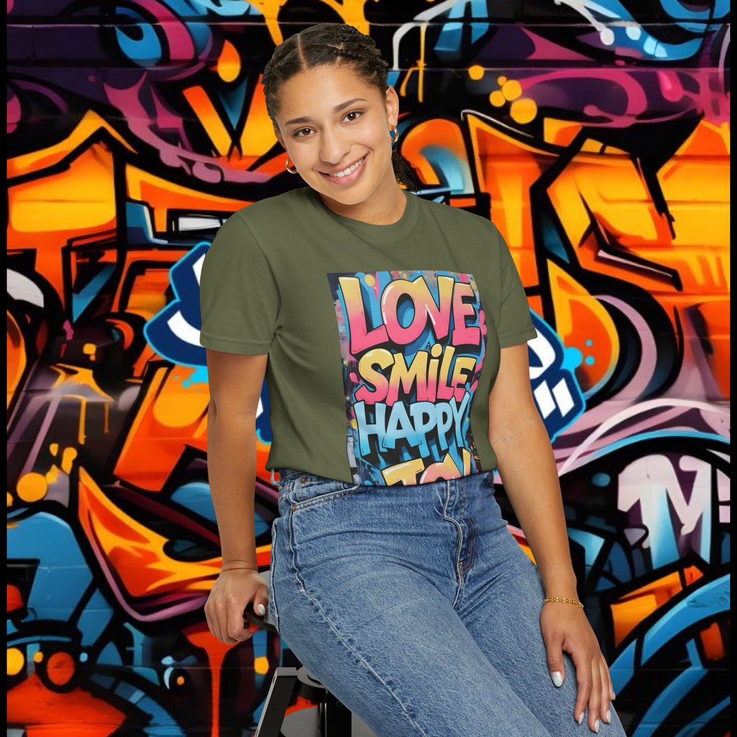 Vibrant Positive Vibes T-Shirt, Affirmation Tee, Casual Wear, Gift for Friends, Summer Style, Joyful Graphic Tee
