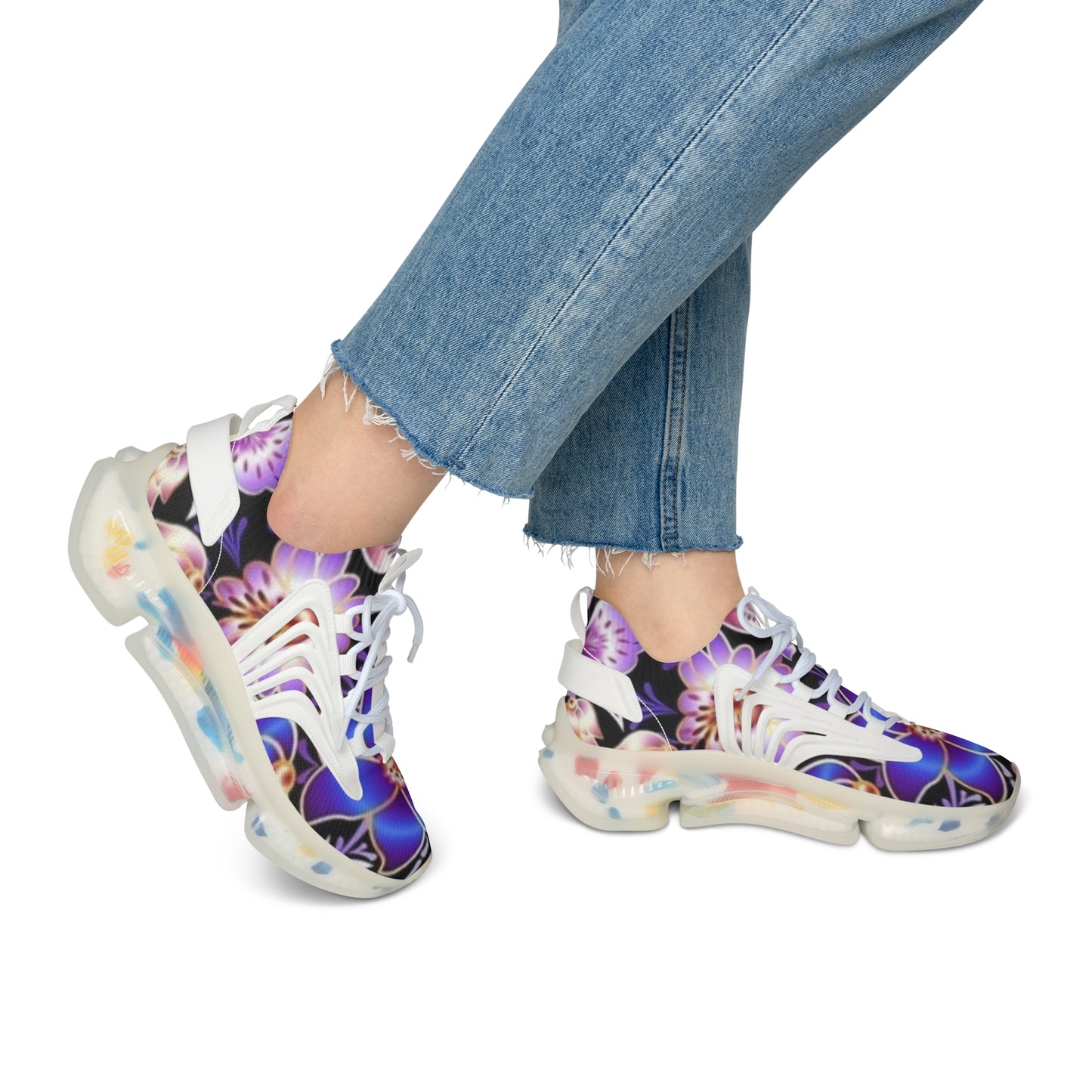Floral Print Women's Mesh Sneakers | Stylish Comfort, Fitness, Casual Wear, Trendy Footwear, Spring Fashion