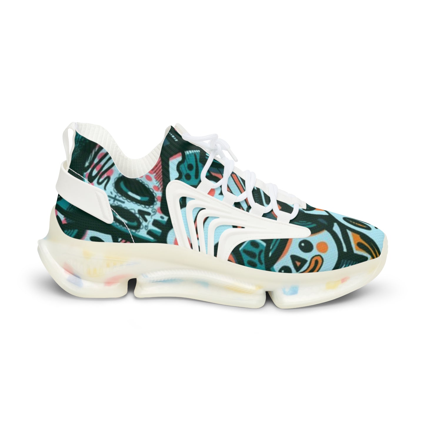 Vibrant Men's Mesh Sneakers, Colorful Workout Shoes, Trendy Sports Footwear, Unique Fashion Sneakers, Perfect for Active Lifestyle