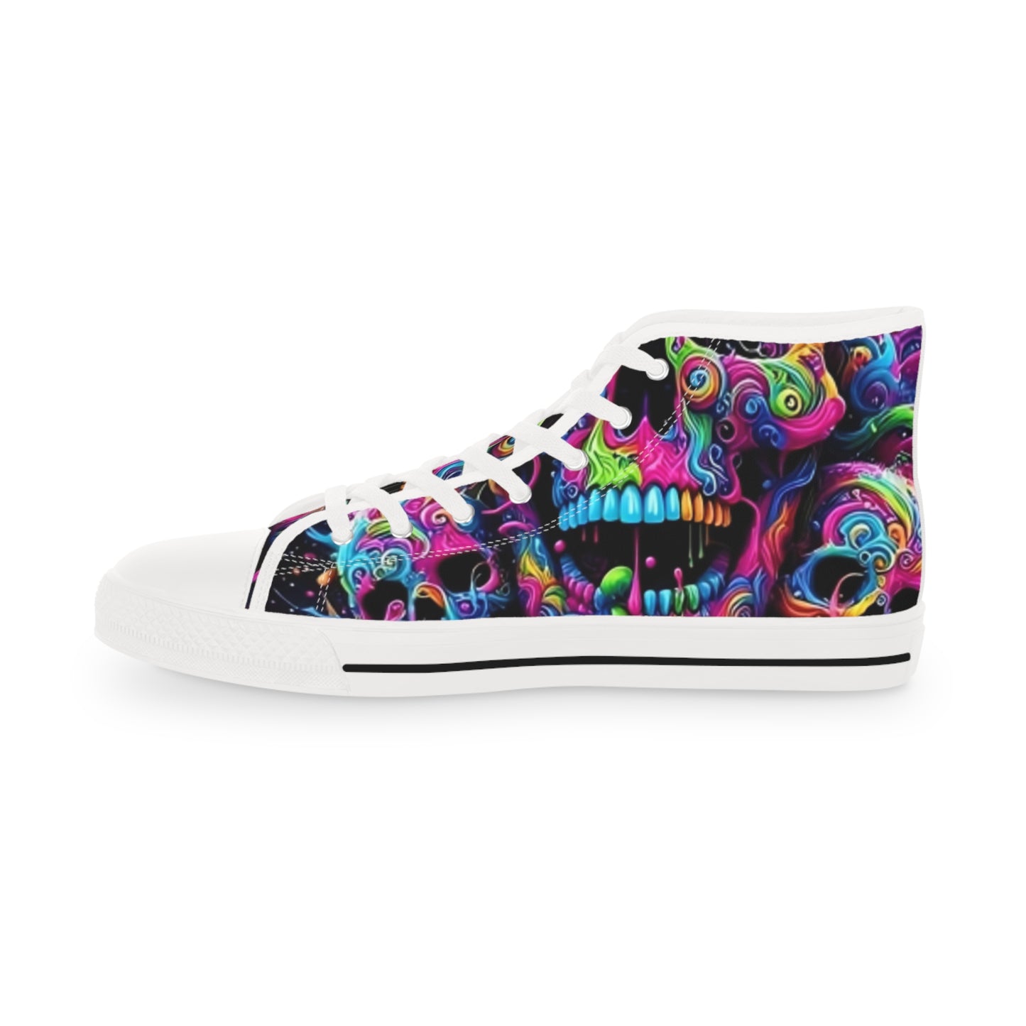 Men's Colorful High Top Sneakers, Trendy Streetwear, Vibrant Art Sneakers, Cool Gift for Him, Funky Casual Shoes