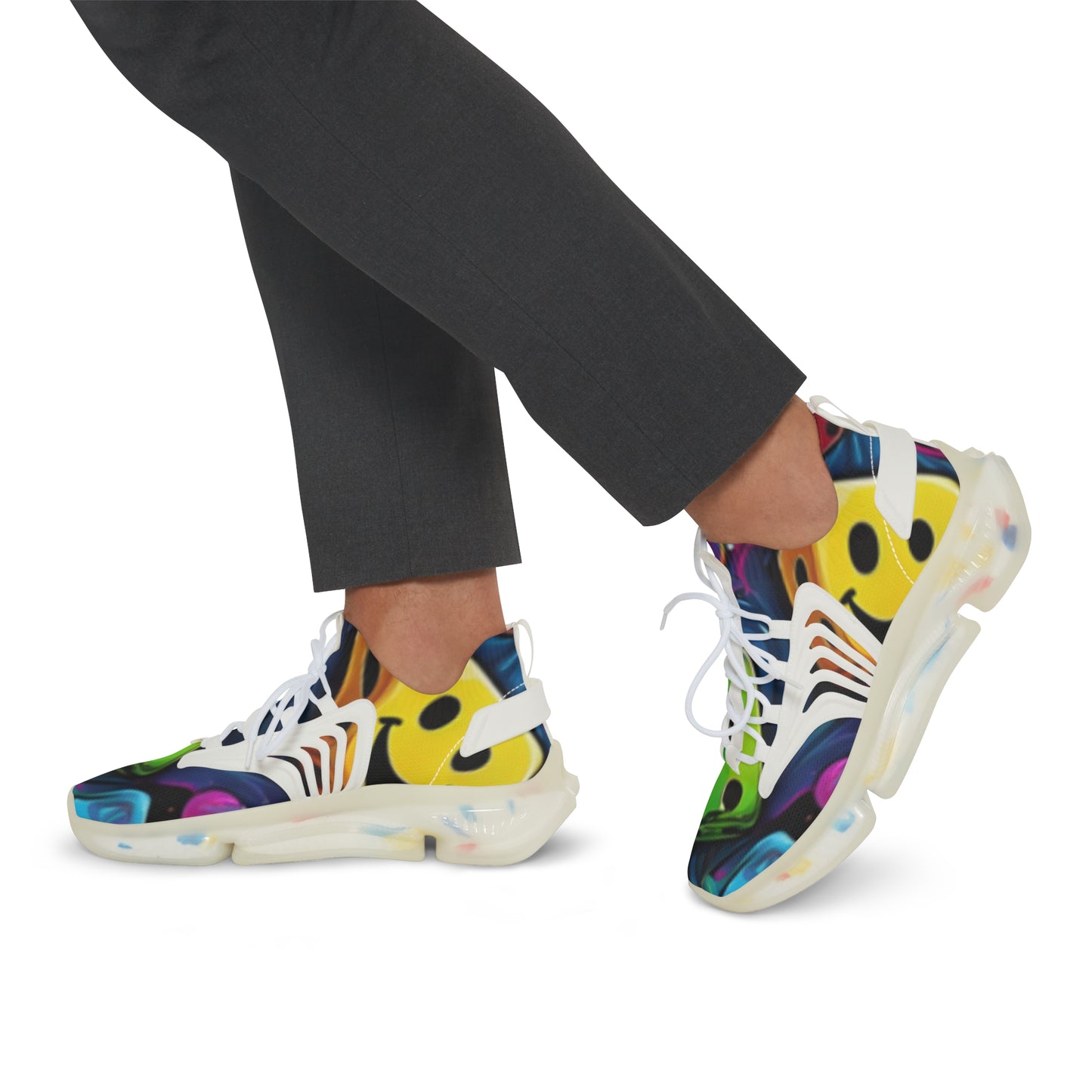 Roll the dice Men's Mesh Sneakers, Trendy Athletic Shoes, Colorful Casual Footwear, Statement Sneakers, Unique Sports Shoes