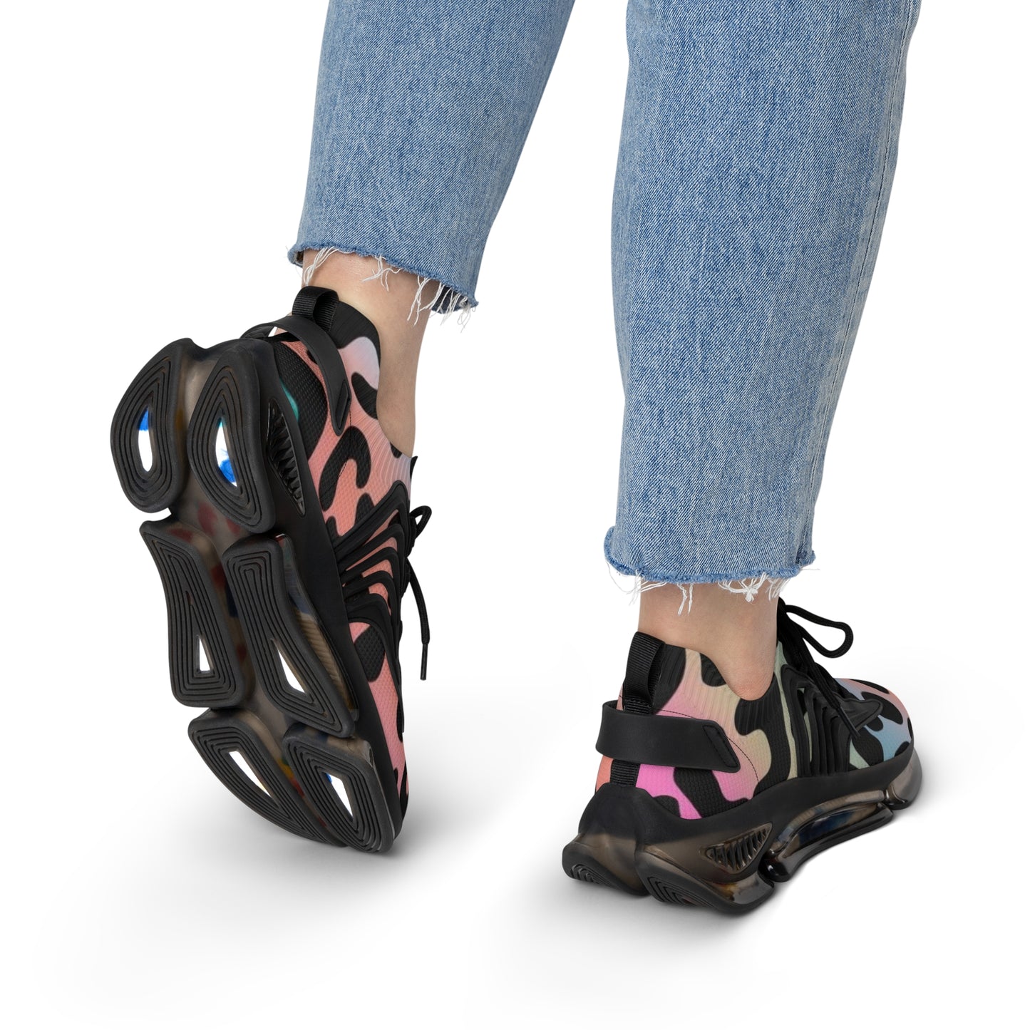 Sneakers - Cheetah Print Women's Mesh Sneakers