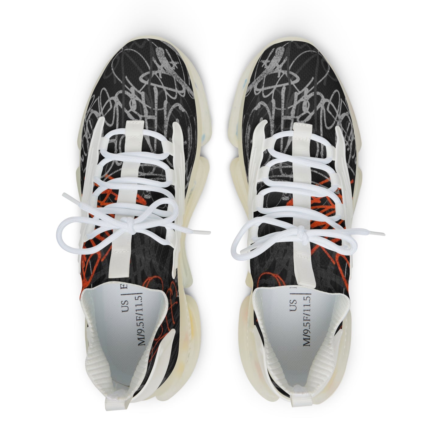 Mesh Sneakers - Graffiti Style Men's Shoes