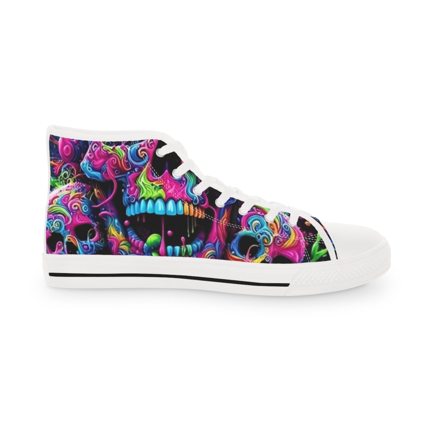 Men's Colorful High Top Sneakers, Trendy Streetwear, Vibrant Art Sneakers, Cool Gift for Him, Funky Casual Shoes