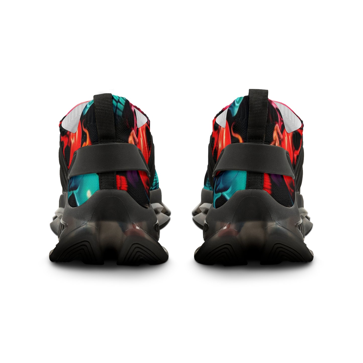 Vibrant Skull-Print Sneakers for Casual Style, Perfect for Men, Gift for Him, Cool Streetwear, Trendy Athletic Shoes