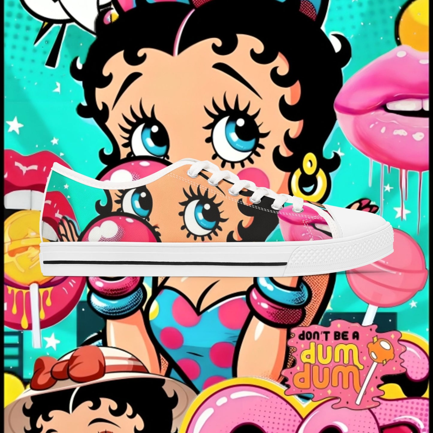 Women's Sneakers - Betty Boop Design