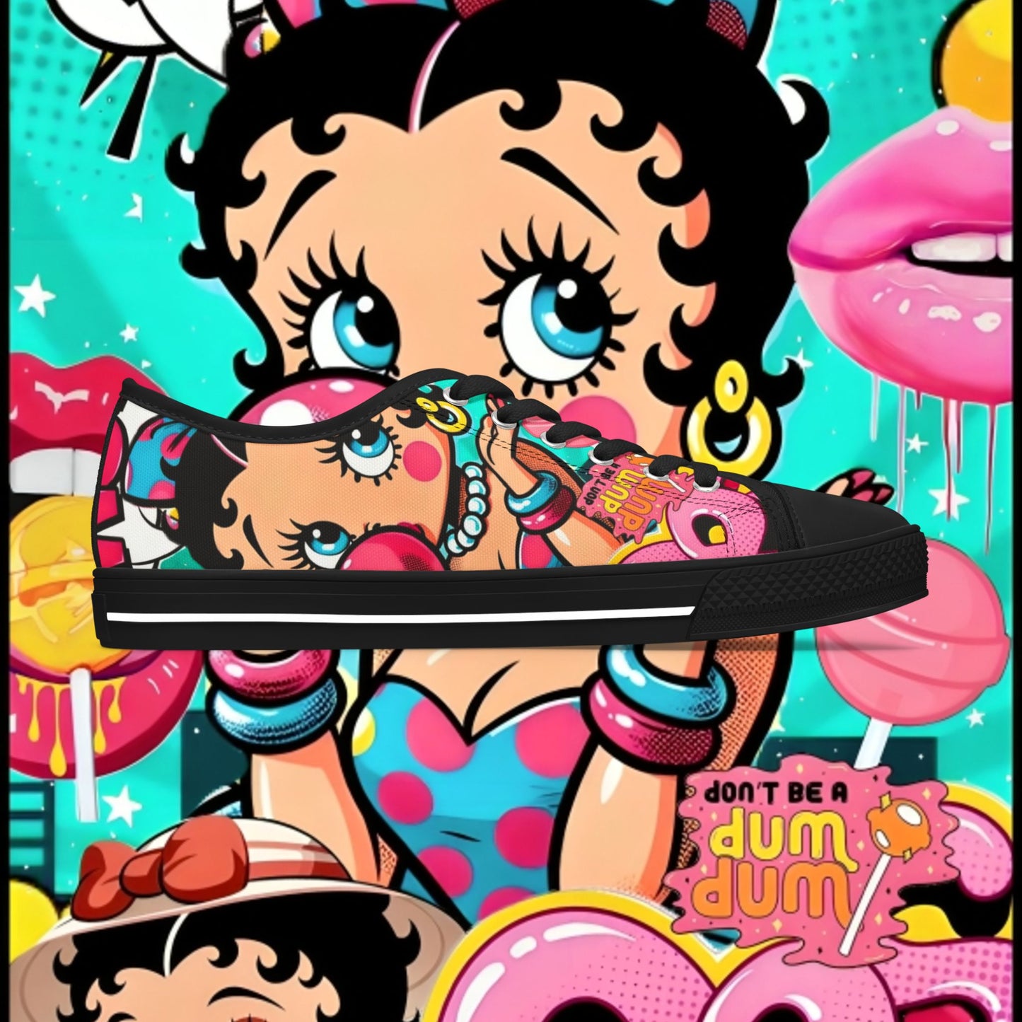 Women's Sneakers - Betty Boop Design