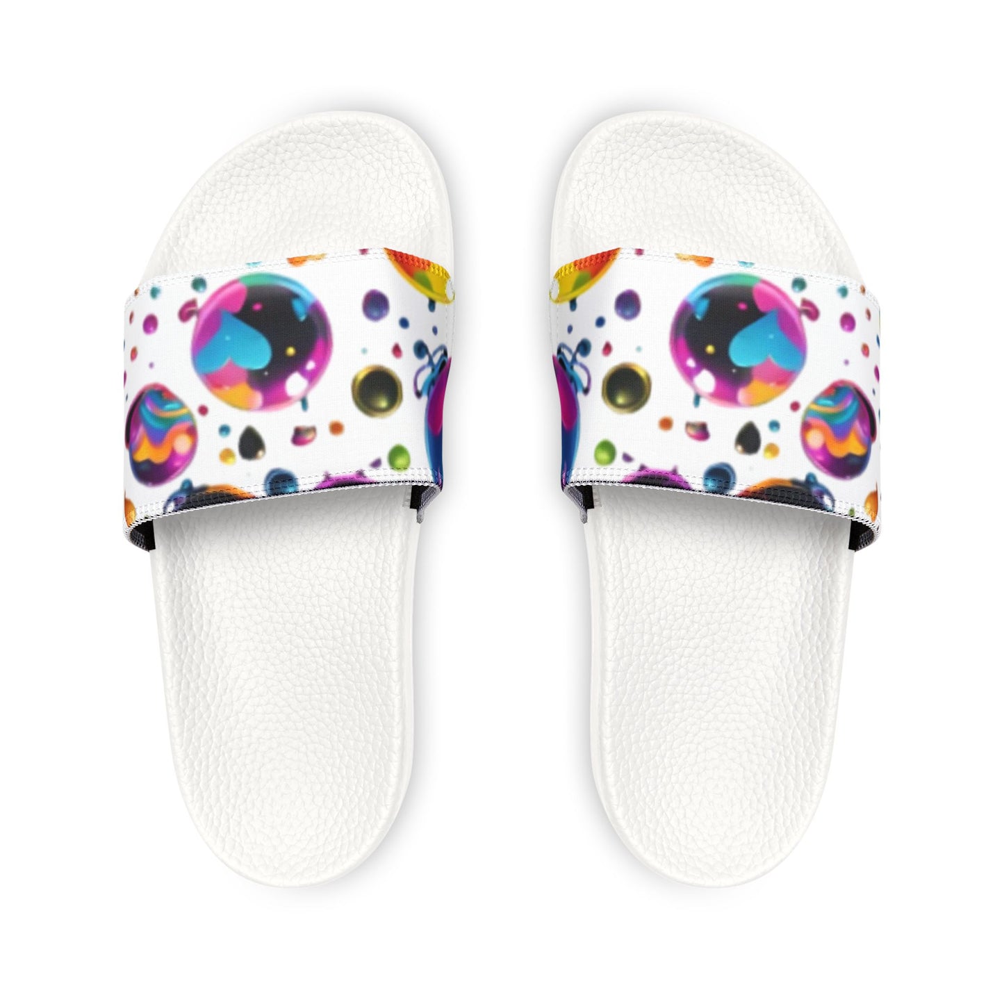 Sandals Slides - Candy Rain Design Removable-Strap Women's Shoes