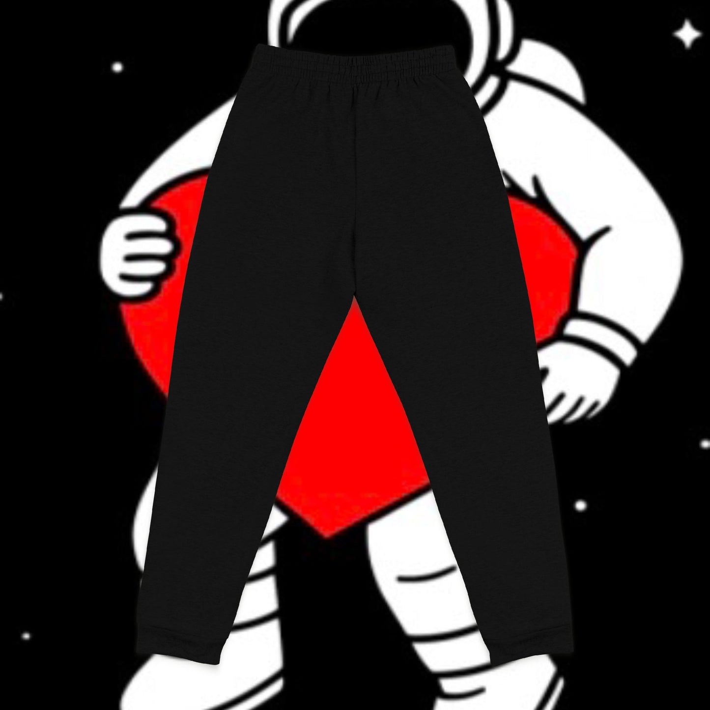 Cosmic Love Joggers, Unisex Embroidered Sweatpants, Cute Gift for Astronaut Lovers, Relaxed Fit Lounge Pants, Perfect for couples