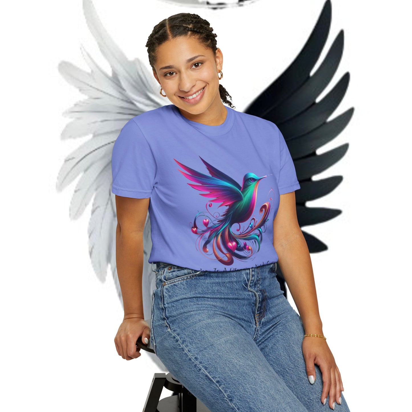 Garment-Dyed T-shirt - Freedom is a Blessing Design
