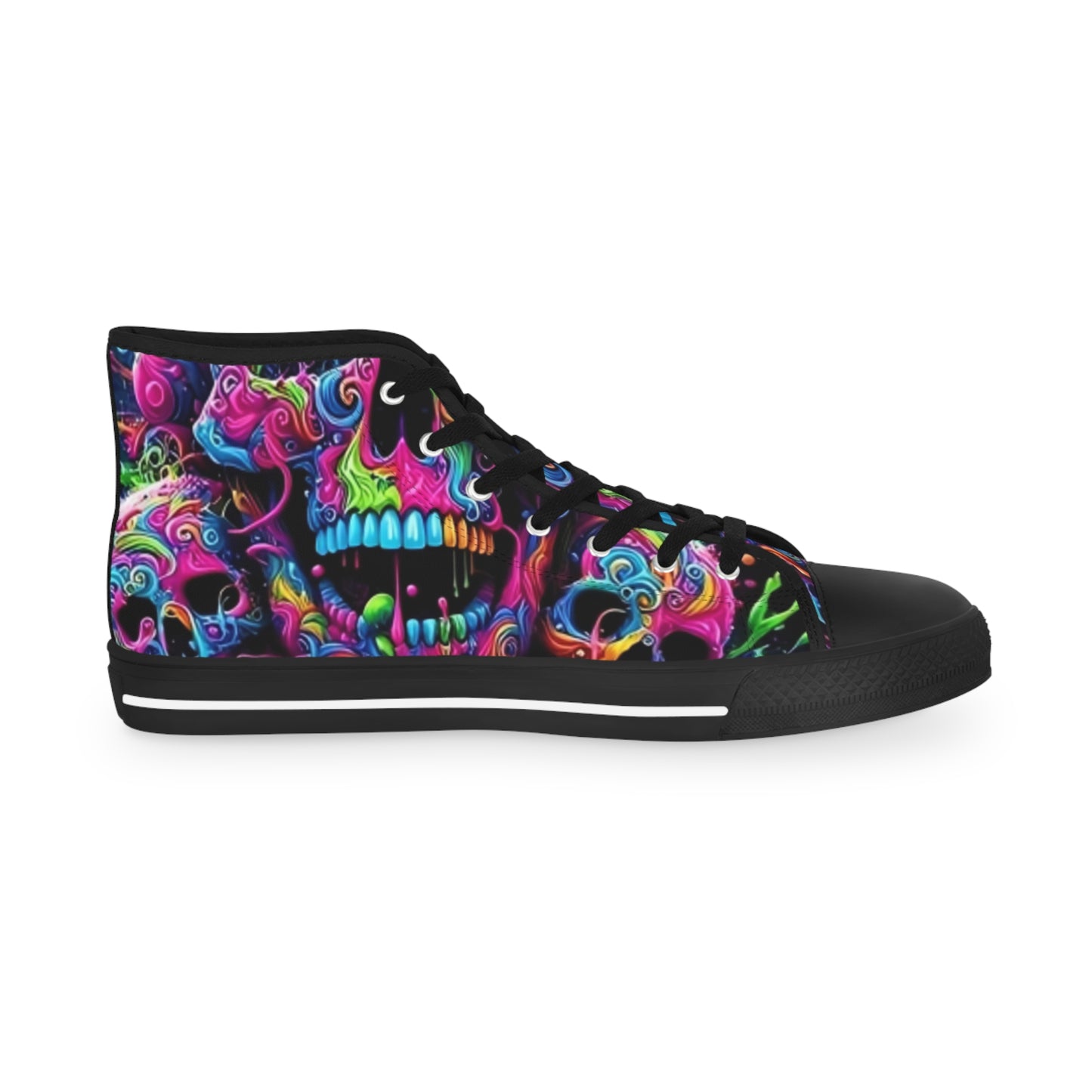 Men's Colorful High Top Sneakers, Trendy Streetwear, Vibrant Art Sneakers, Cool Gift for Him, Funky Casual Shoes