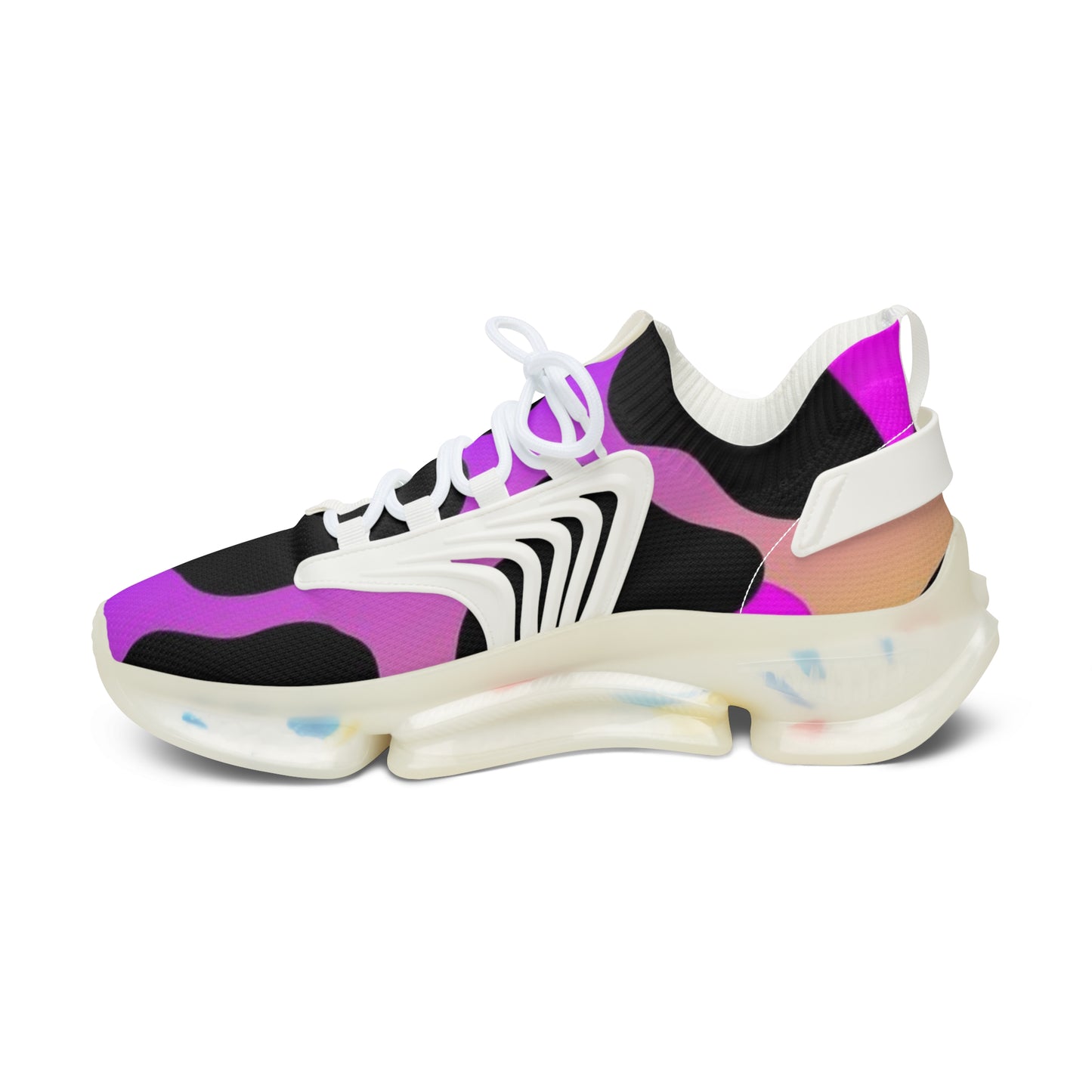Trendy Women's Mesh Sneakers, Colorful Athletic Shoes, Stylish Walking Sneakers, Unique Sport Shoes, Fashion-forward Sneakers