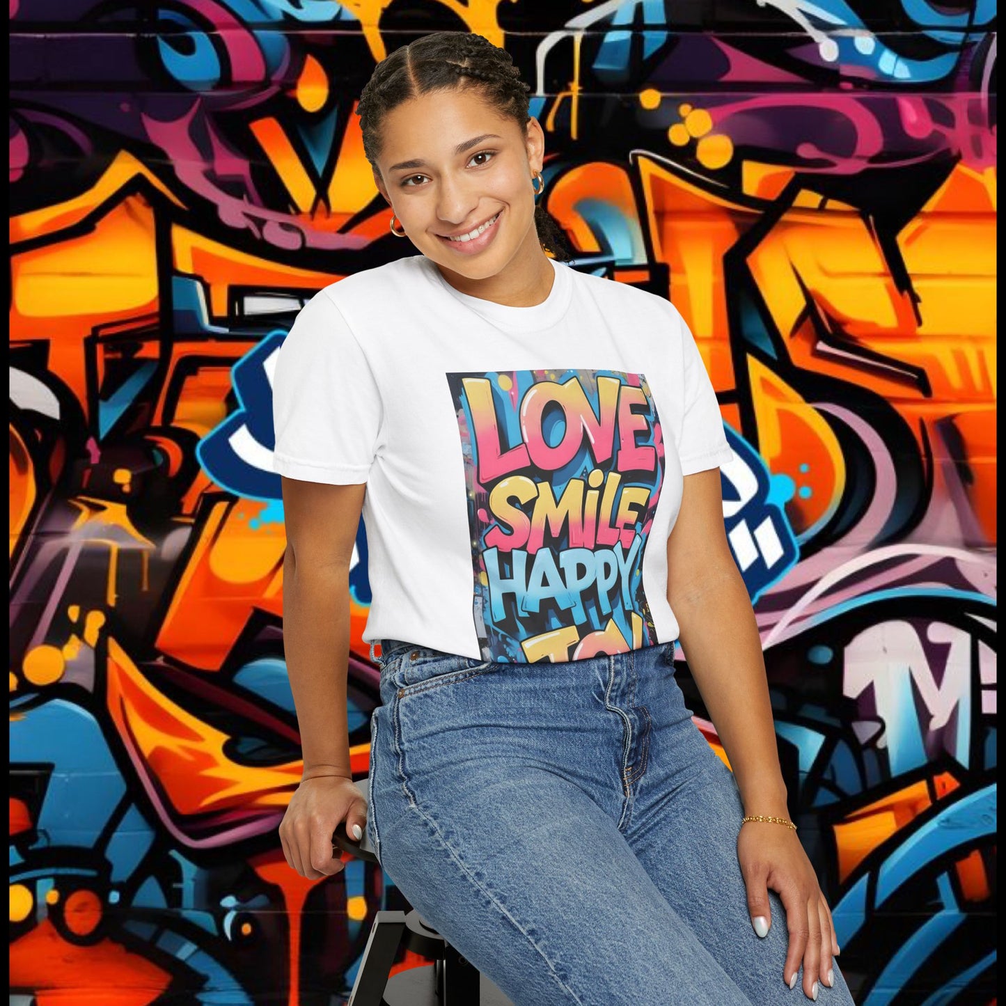 Vibrant Positive Vibes T-Shirt, Affirmation Tee, Casual Wear, Gift for Friends, Summer Style, Joyful Graphic Tee