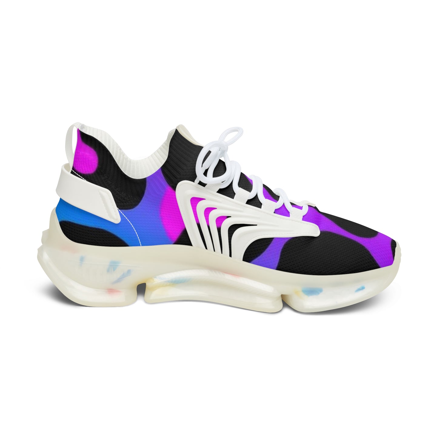 Trendy Women's Mesh Sneakers, Colorful Athletic Shoes, Stylish Walking Sneakers, Unique Sport Shoes, Fashion-forward Sneakers