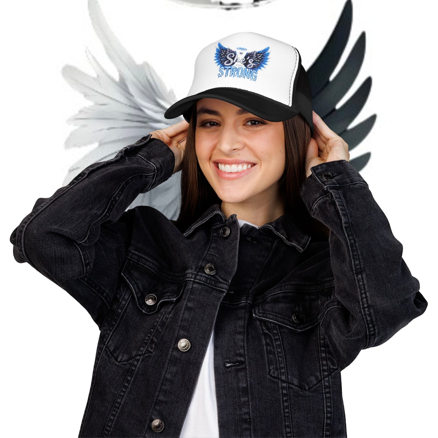 Embroidered Foam Trucker Hat - She Gifted Design