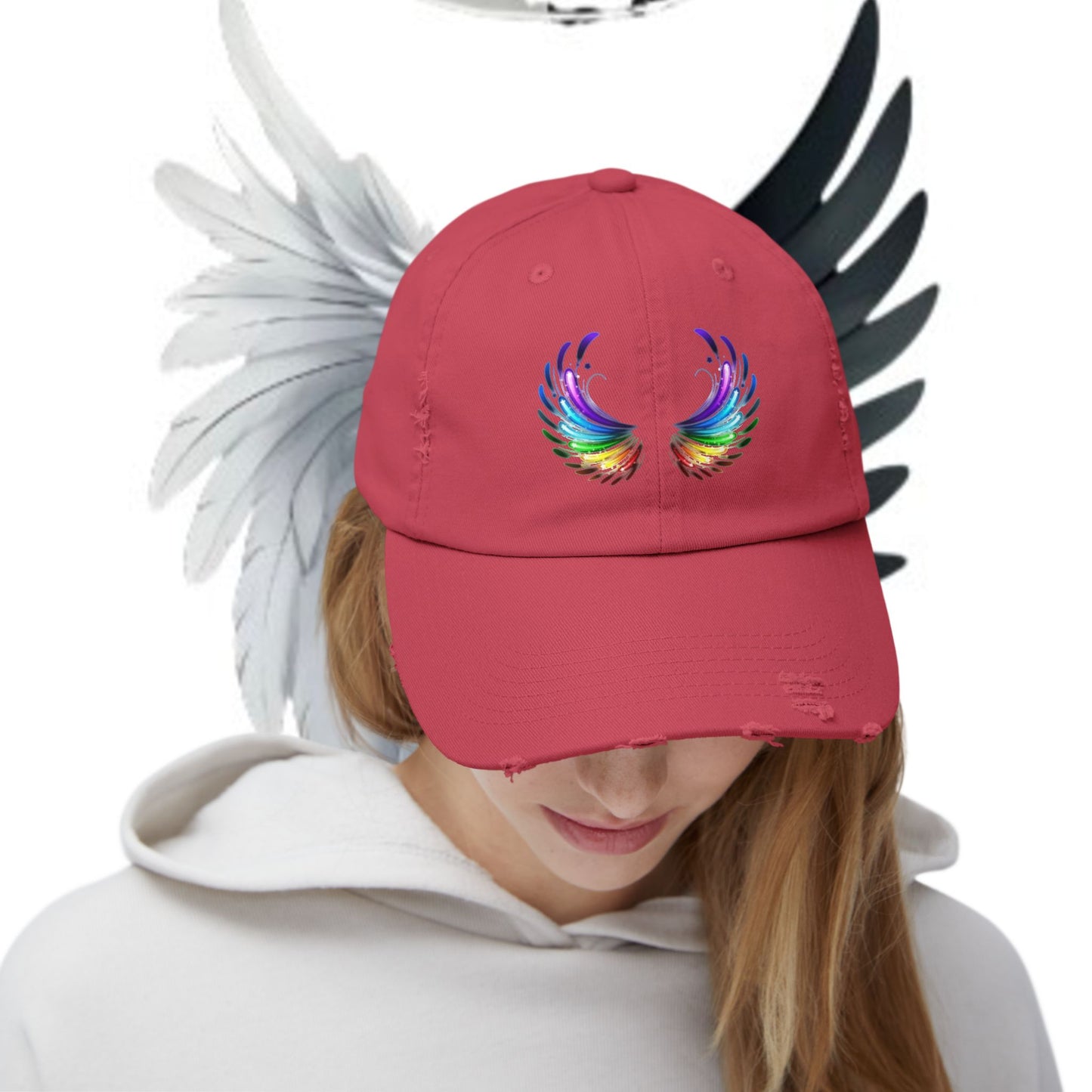 Distressed Vintage Cap - Fly Without Fear Butterfly Wings Collection