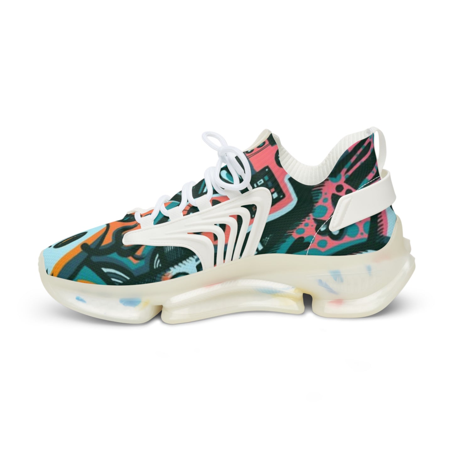 Vibrant Men's Mesh Sneakers, Colorful Workout Shoes, Trendy Sports Footwear, Unique Fashion Sneakers, Perfect for Active Lifestyle