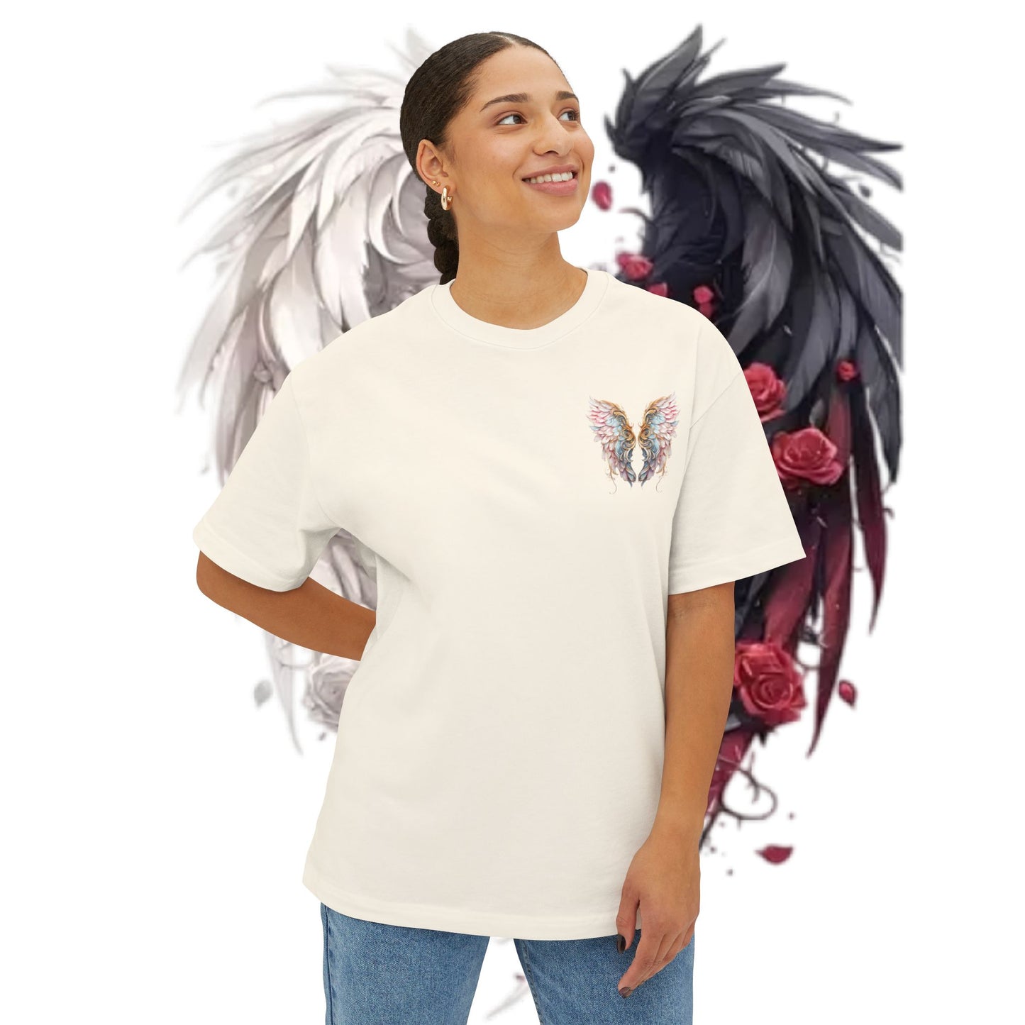 Oversized Tees Angel & Demon Collection - Celestial Streetwear Attitude
