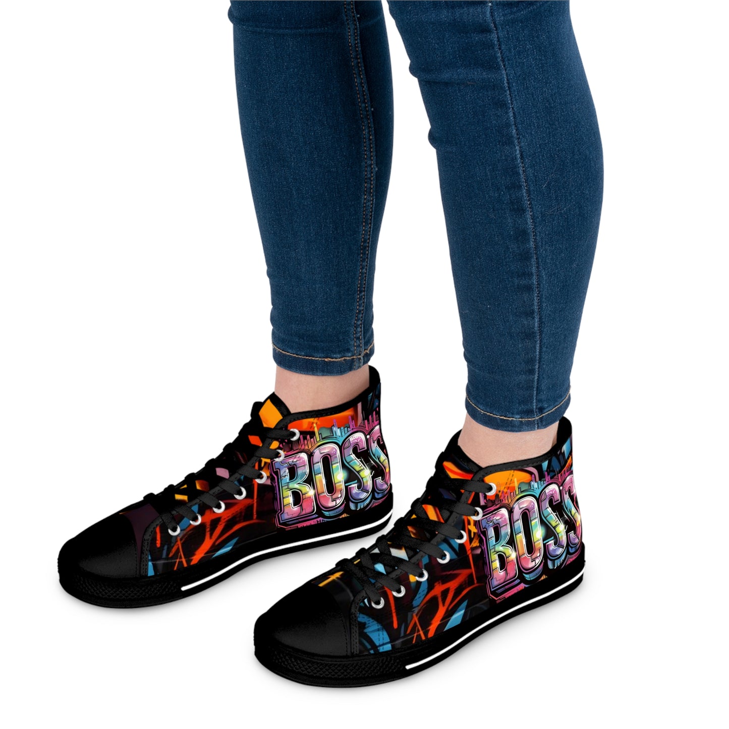 Sneakers Graffiti Boss Female Sk8 High Top