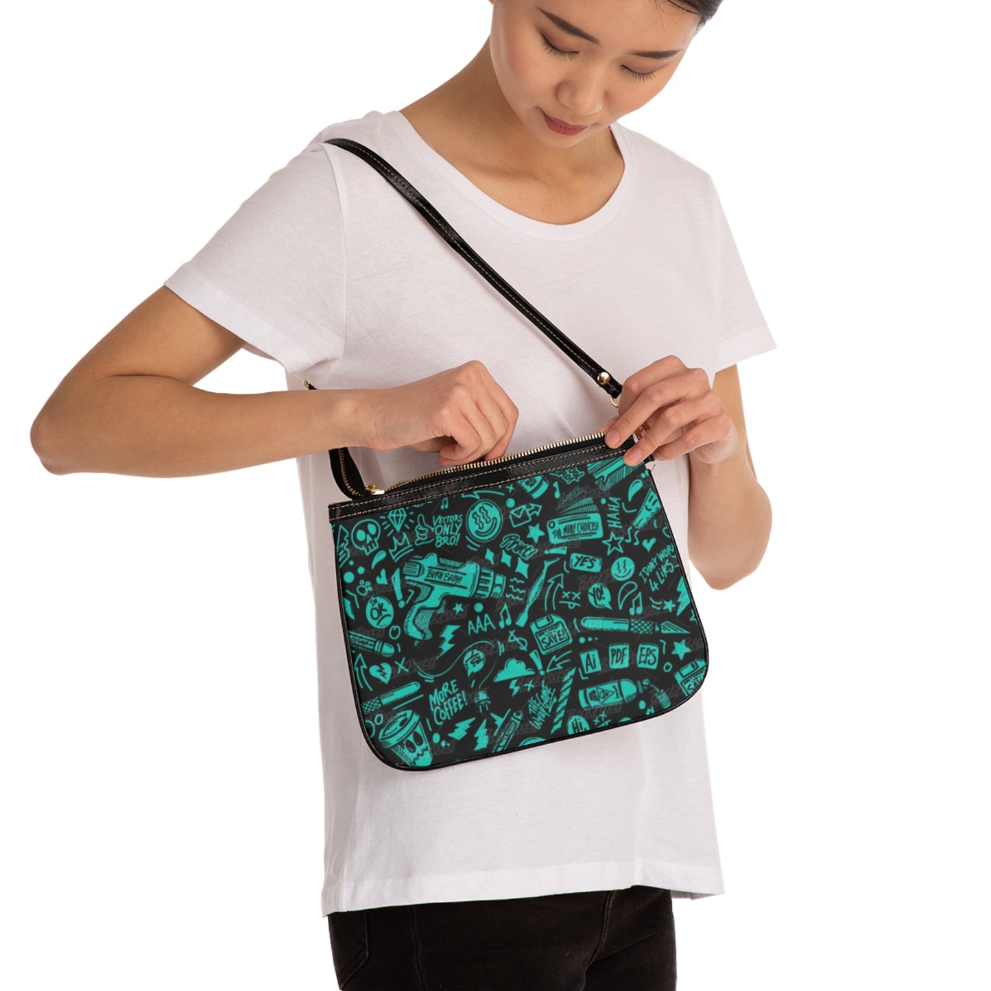 Trendy Small Shoulder Bag | Unique Pattern Handbag, Everyday Purse, Girls' Night Out, Stylish Gift, Casual Chic