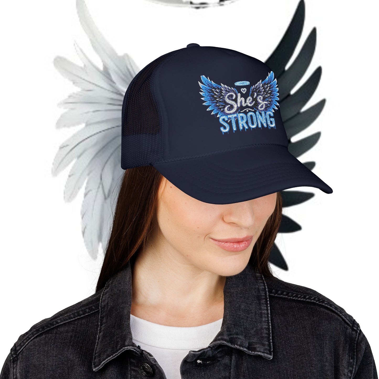 Embroidered Foam Trucker Hat - She Gifted Design