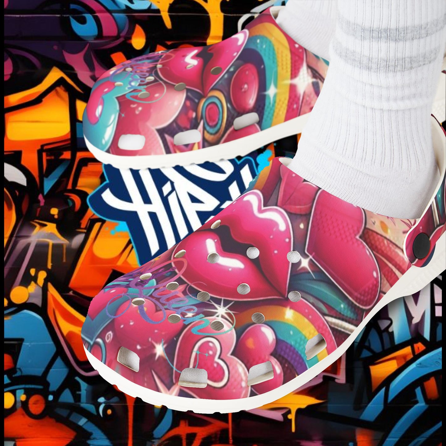 Foam Shoes - Queen with Colorful Design