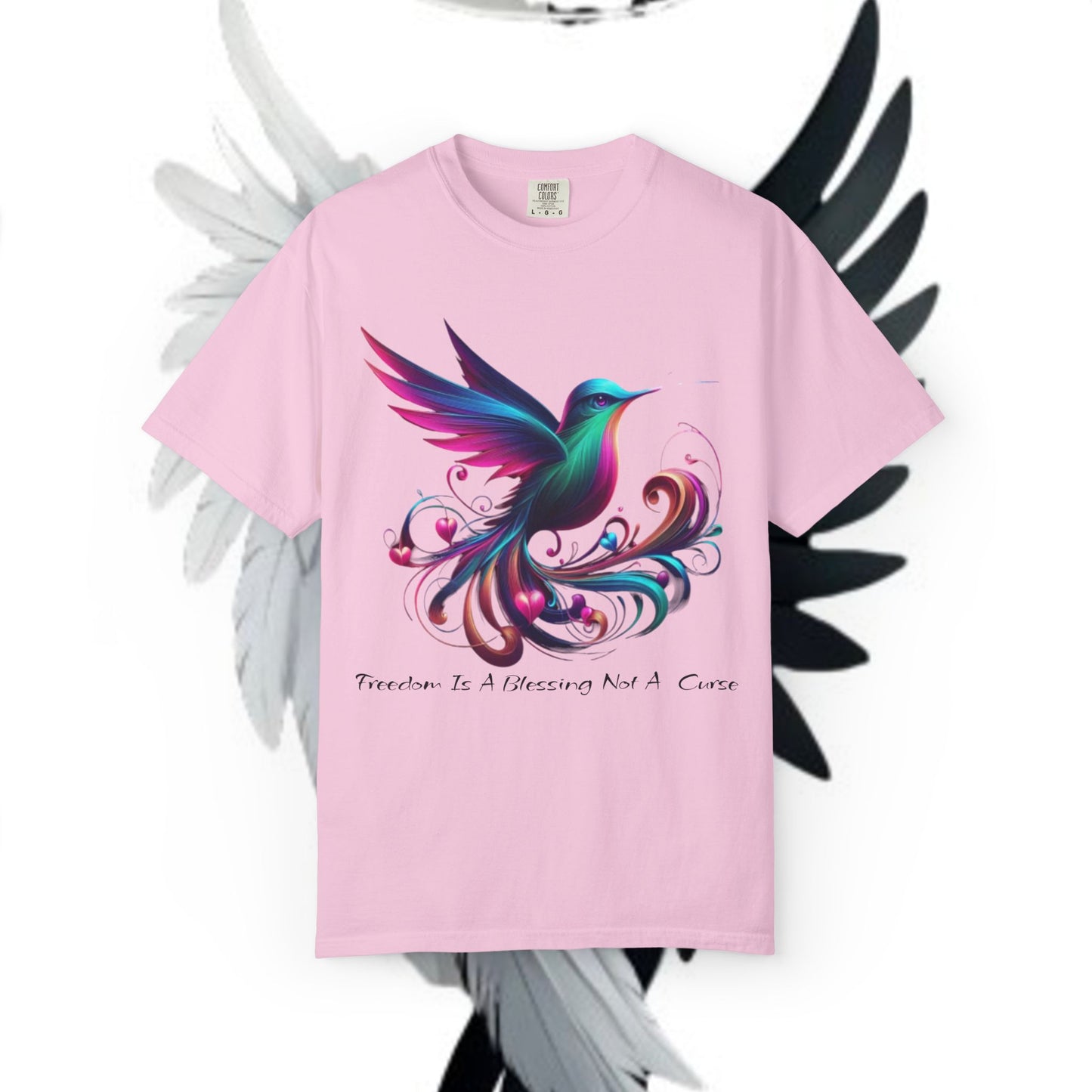 Garment-Dyed T-shirt - Freedom is a Blessing Design