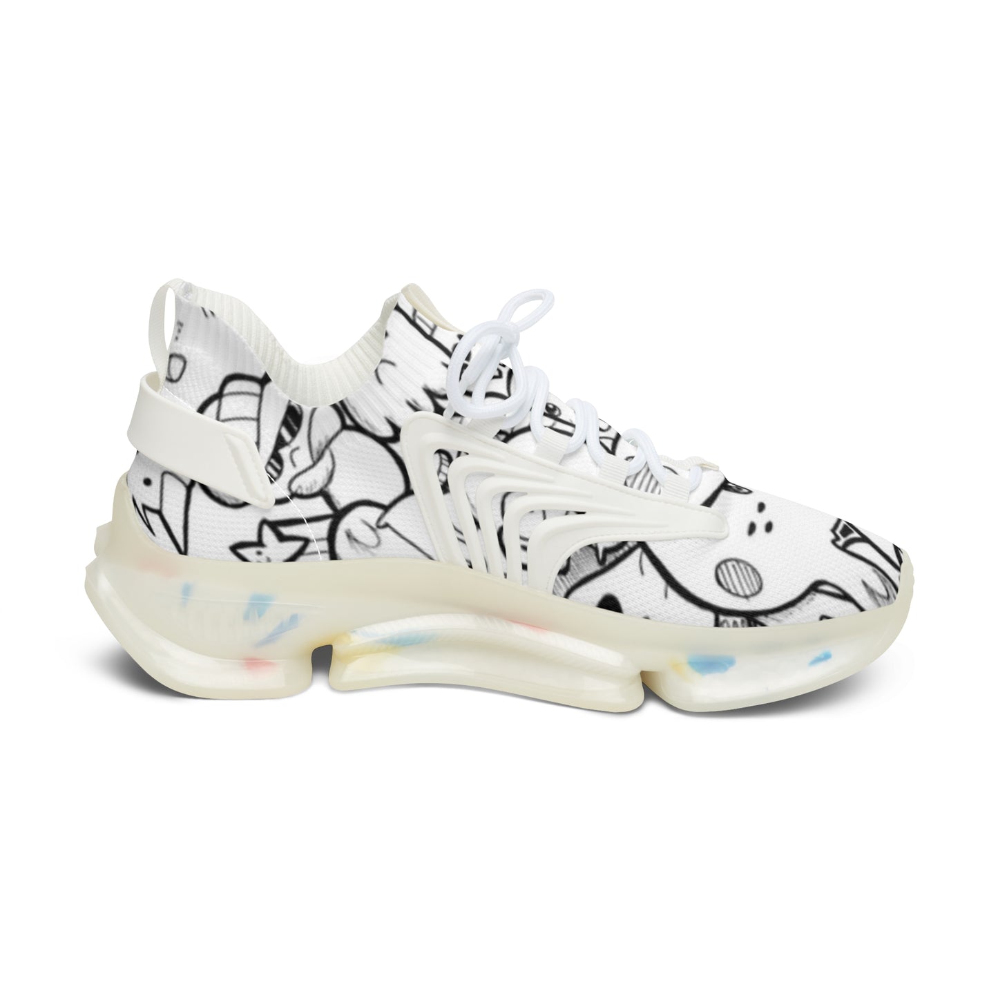 Chic Women's Mesh Sneakers, Trendy Athletic Shoes, Breathable Walking Shoes, Unique Style Footwear, Comfortable Casual Sneakers