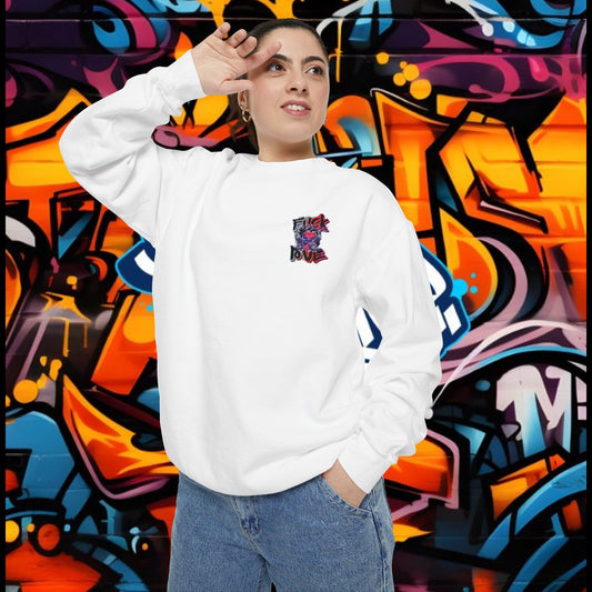 Sweatshirt - Fuck Love Embroidered Design